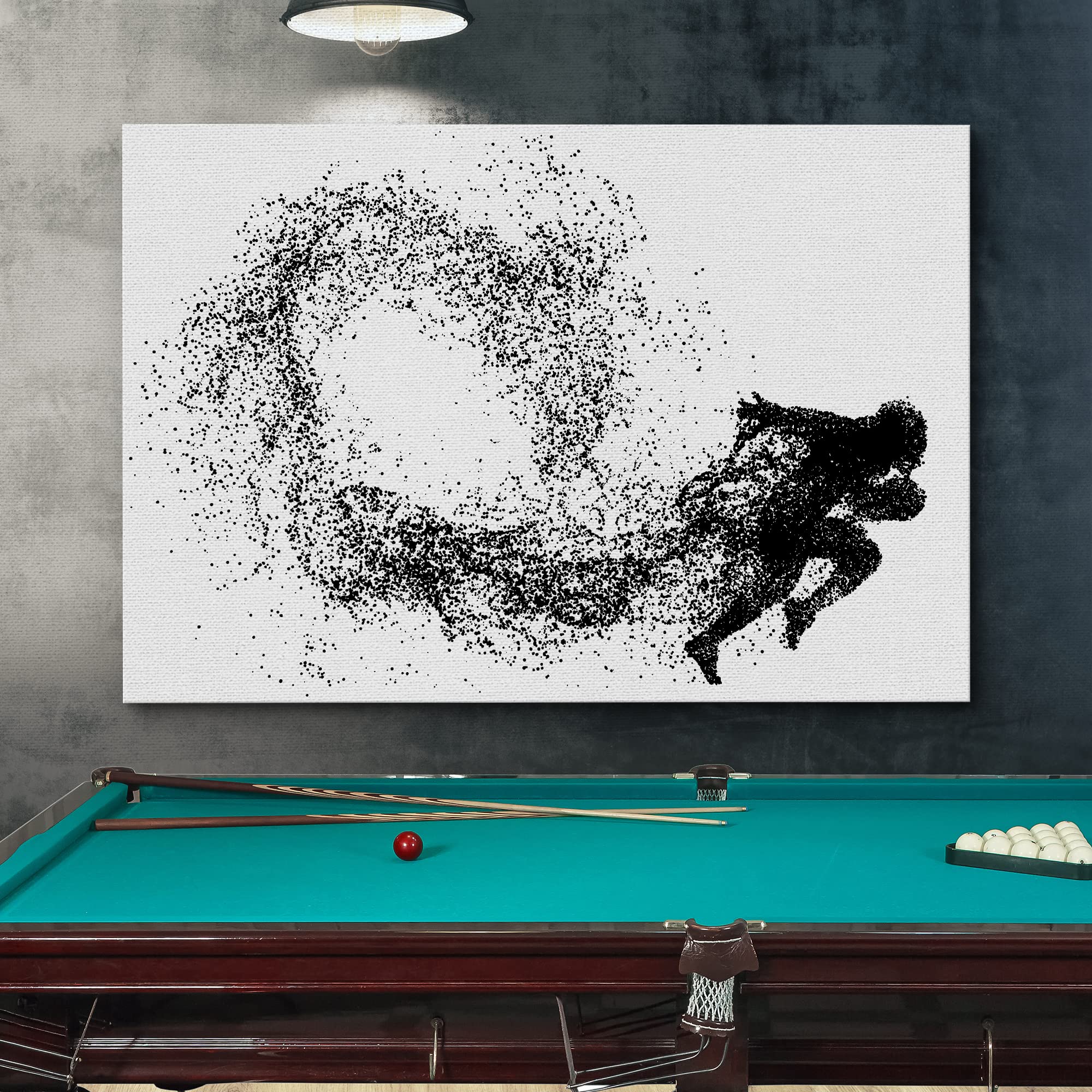 Wall26 Canvas Print Wall Art Spray Paint Graffiti Ink Football Player Sports & Fitness Athletes Digital Art Realism Boy'S Bedroo