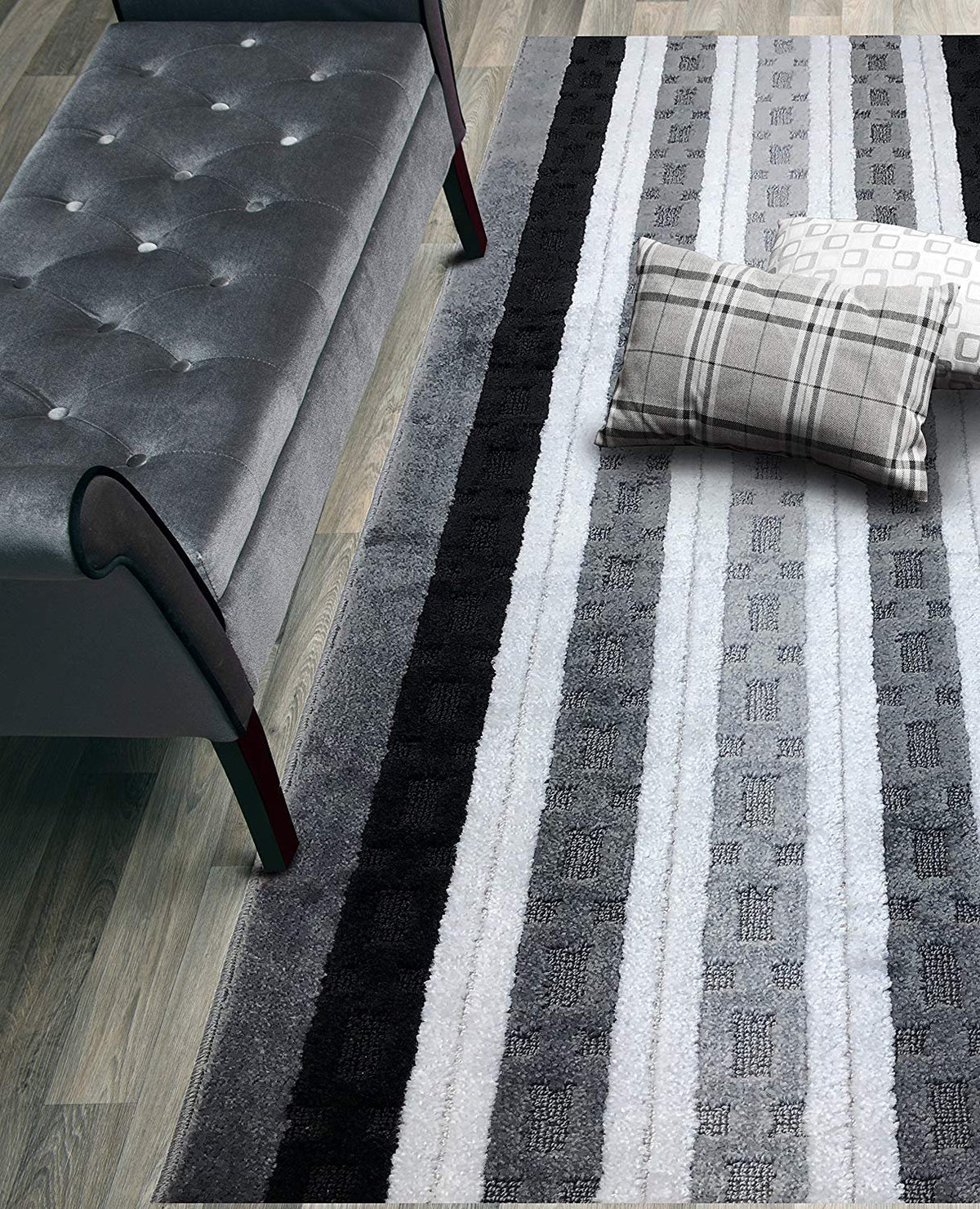 Orfa Home Custom Length Hallway Runner Rug,Slip Resistant,Chain Anthra ...