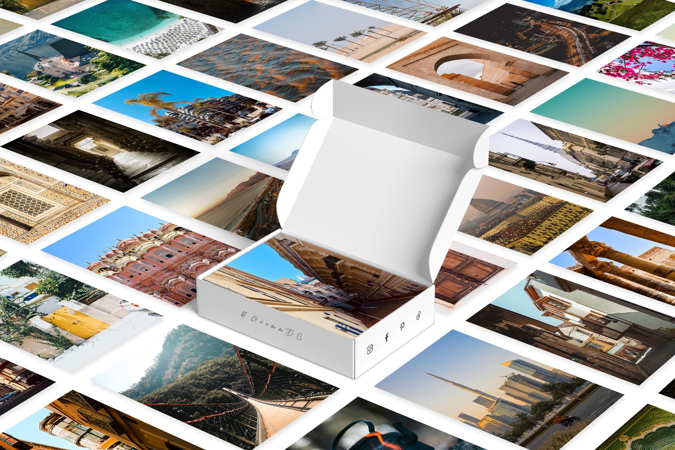 Y2K Boo World Travel Wall Collage Kit - 50Pcs Aesthetic Posters For Room Decor, Perfect Dorm And Bedroom Wall Art, Adventure And