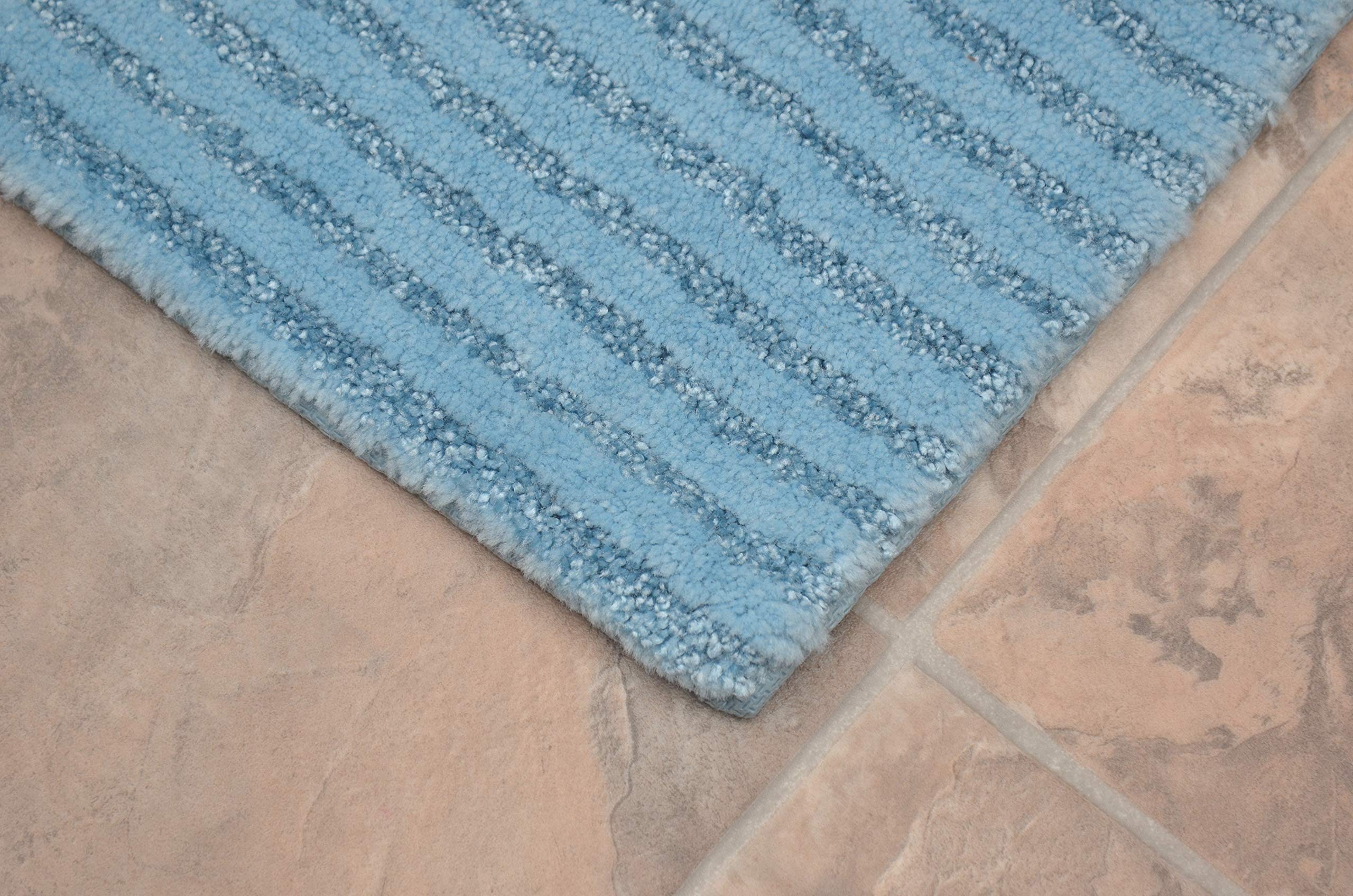 Garland Rug Sheridan Plush Washable Nylon Rug, 24-Inch By 40-Inch, Seafoam