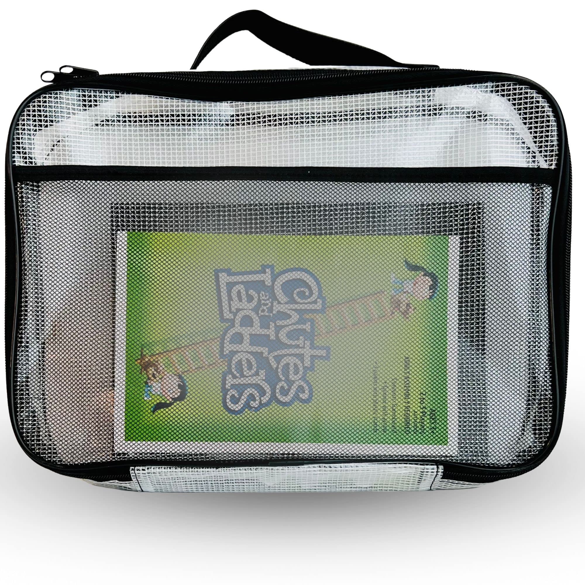 Happibox 4Pc Large Mesh Storage Bag For Board Games, Puzzles, Toys, Supplies, Zippered Bags For Organization Compatible With Leg