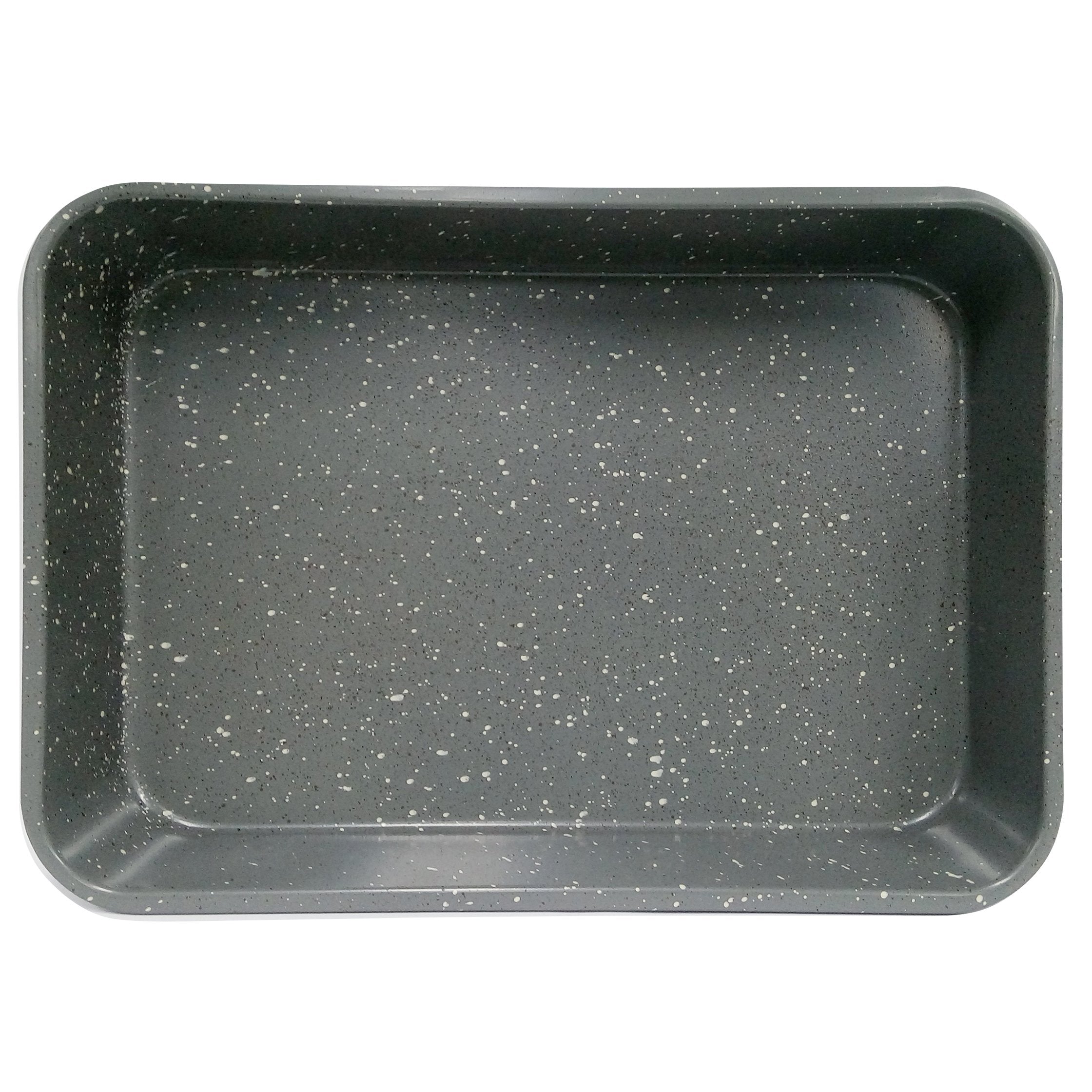 Casaware Grande Lasagna/Roaster Pan 18 X 12 X 3-Inch - Extra Large, Ceramic Coated Nonstick (Silver Granite)