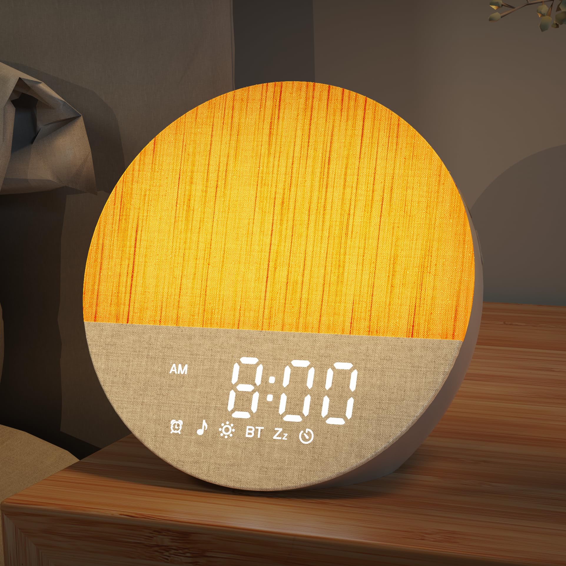 BOTOOYS Sunrise Alarm Clock for Wake-up: Painless Gradual Wake Reduce Anxiety for Heavy Sleepers Adjustable Brightness - 30 Slee