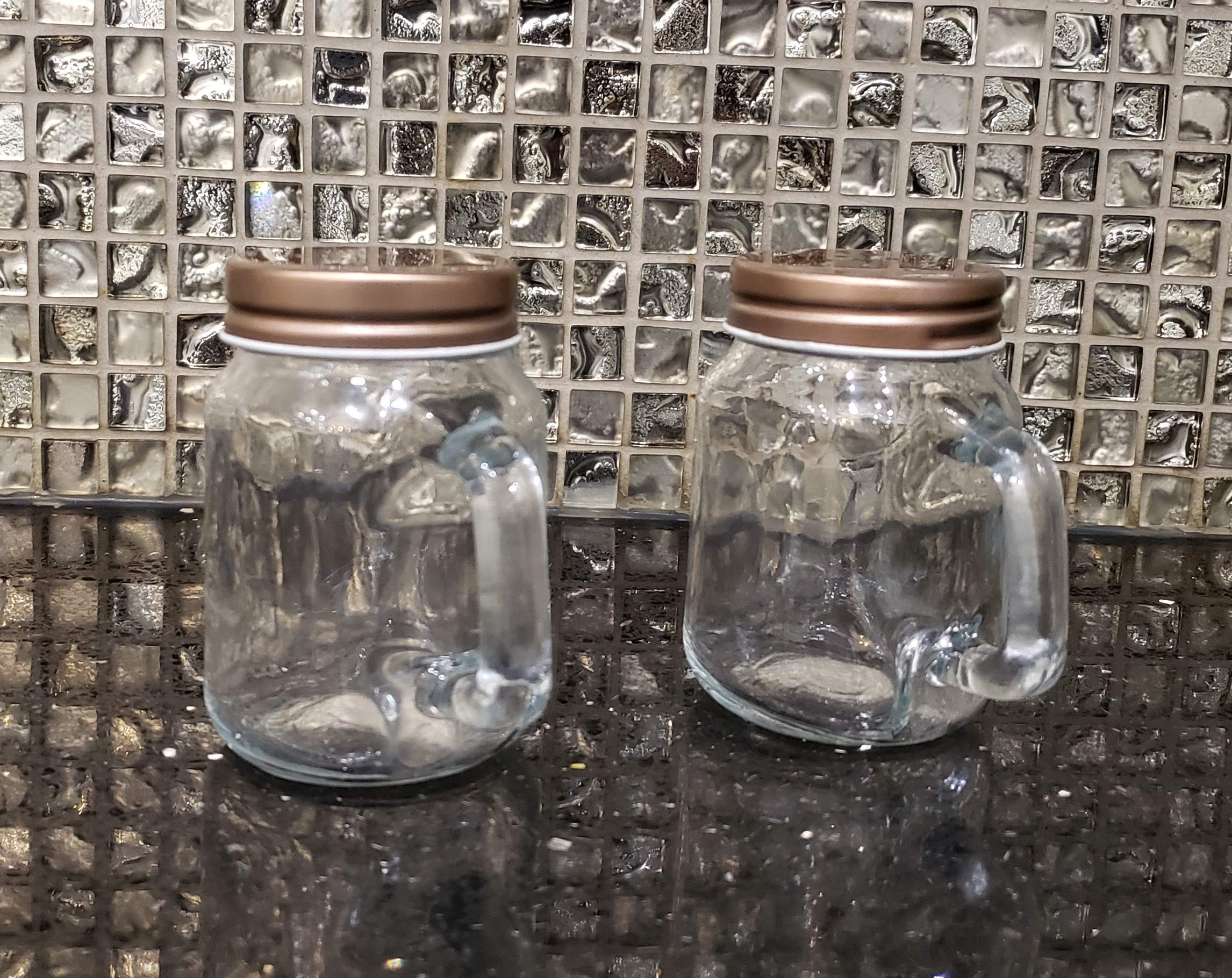 Retro Mason Jar Salt And Pepper Shaker Set - Clear Glass With Stainless Steel Lids, 2-Piece Vintage Design For Kitchen And Dinin