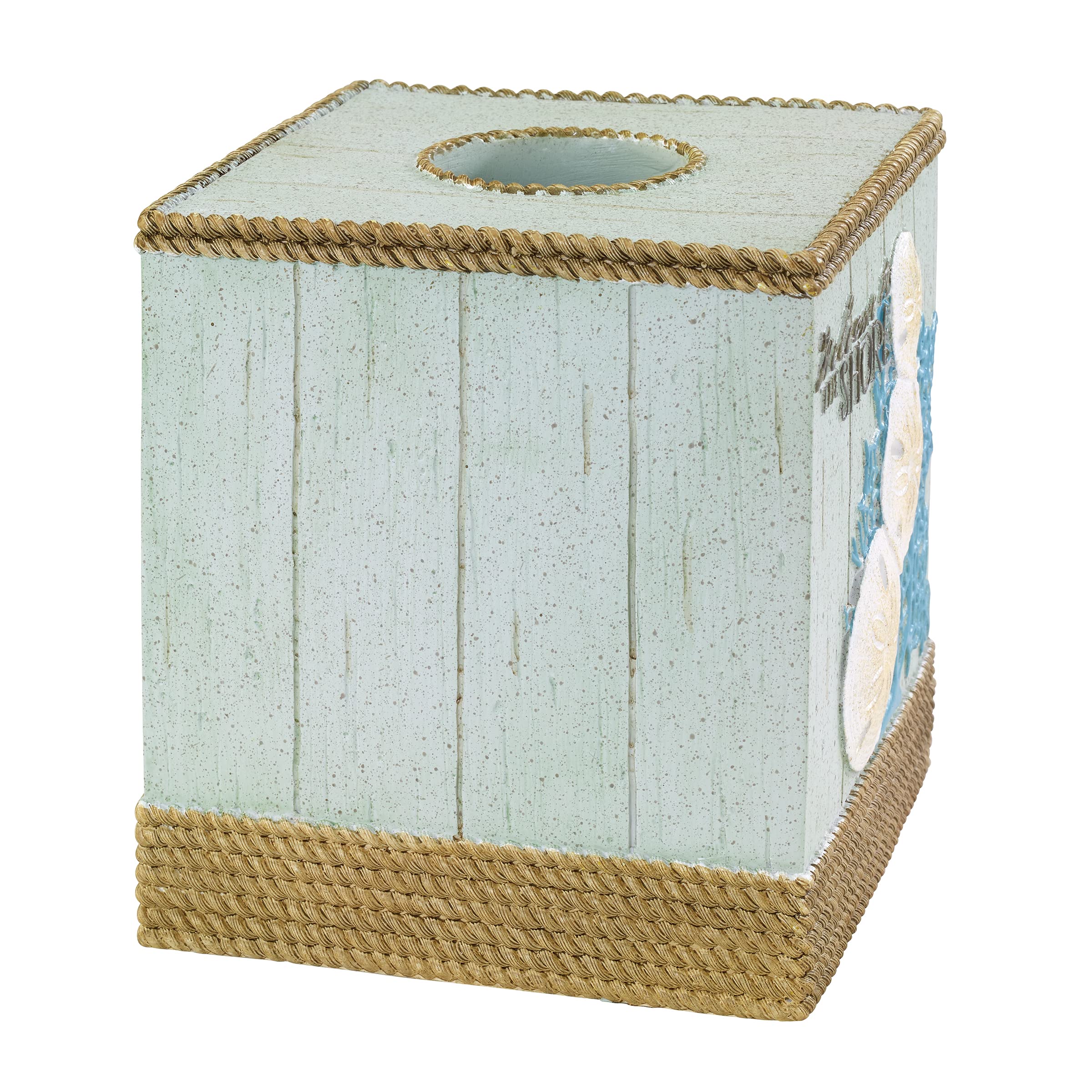 Avanti Linens - Tissue Box Cover, Guest Bathroom Essentials, Beach Inspired Home Decor (Beachcomber Collection)