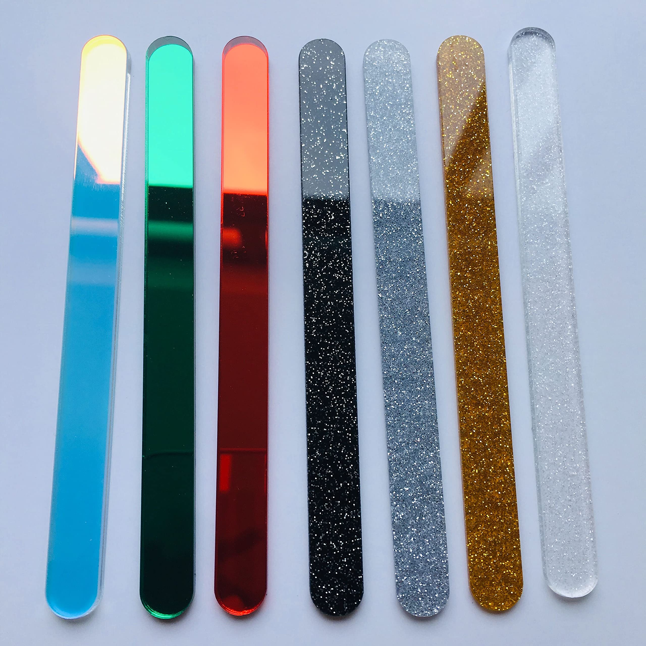 Nuorui 30 Pcs Reusable Acrylic Cakesicle Sticks, Mirror Popsicle Sticks For Party Favors (Red Mirror)