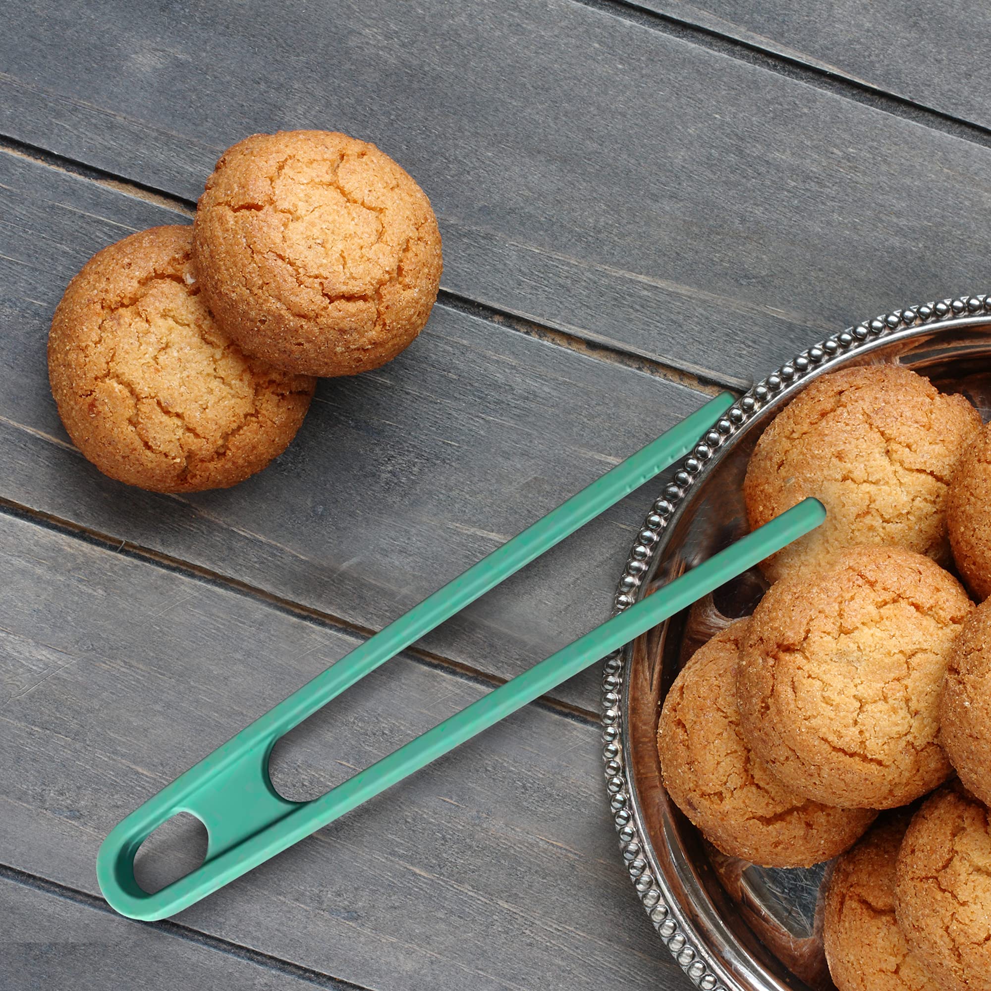 Toaster Tongs - (Set Of Two) Silicone Tongs For Cooking - Toast Tongs - Salad Tongs - Cooing Tongs - Rubber Tongs - Plastic Tong