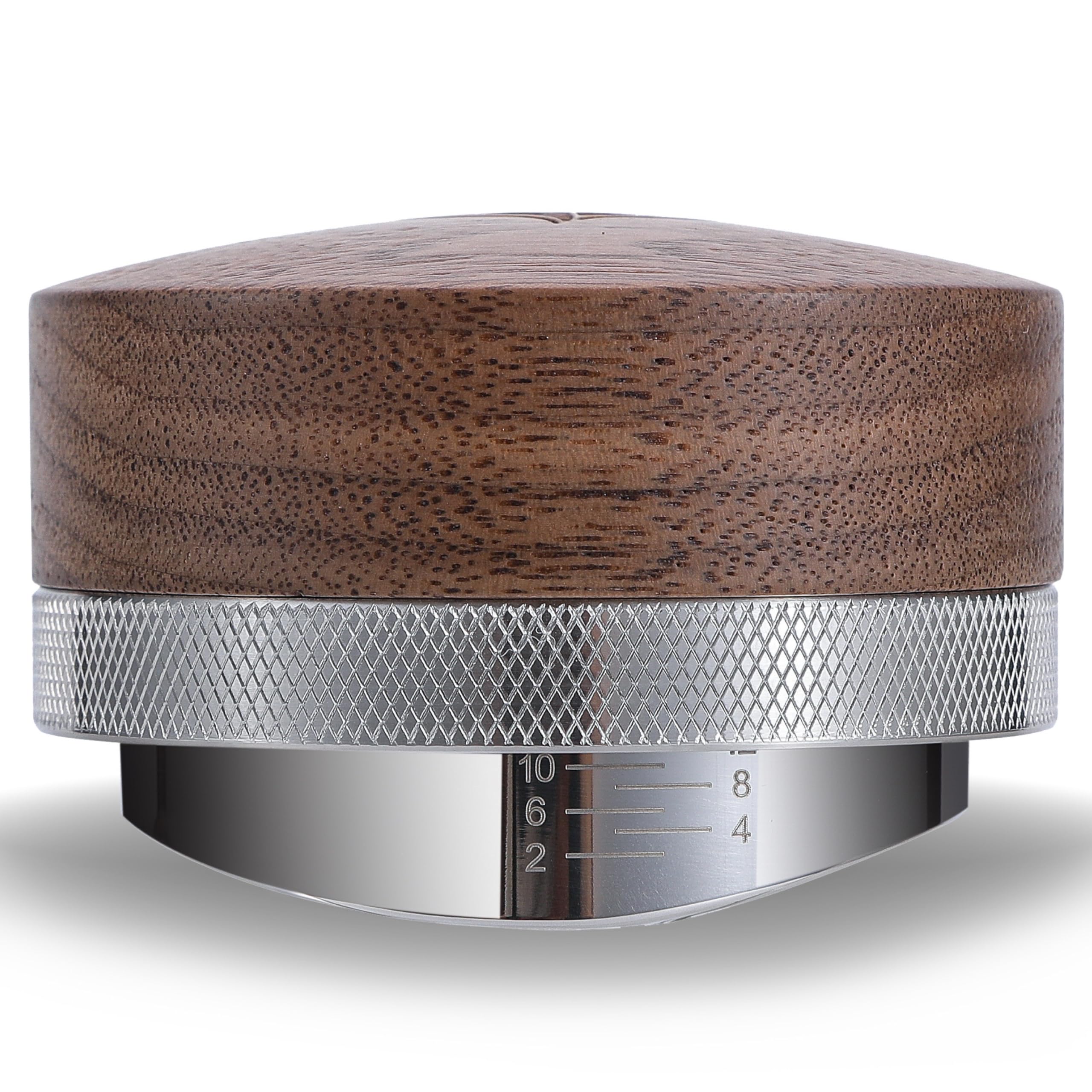 Knodos 54Mm Espresso Distribution Tool Walnut Coffee Distributor Adjustable Depth Stainless Steel Espresso Leveler Compatible Wi