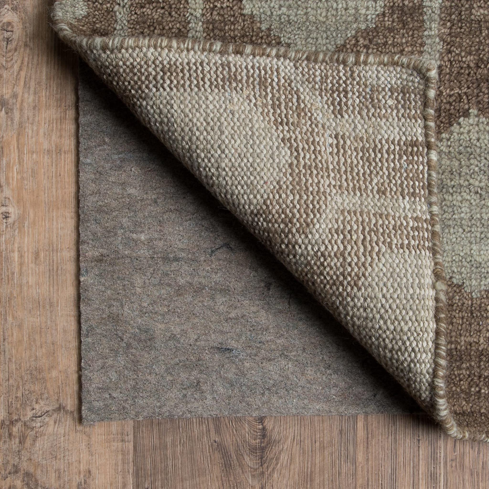 HomeRoots Synthetic Fibers, Latex Backing 8 x 10 Grey Non Slip Rug Pad