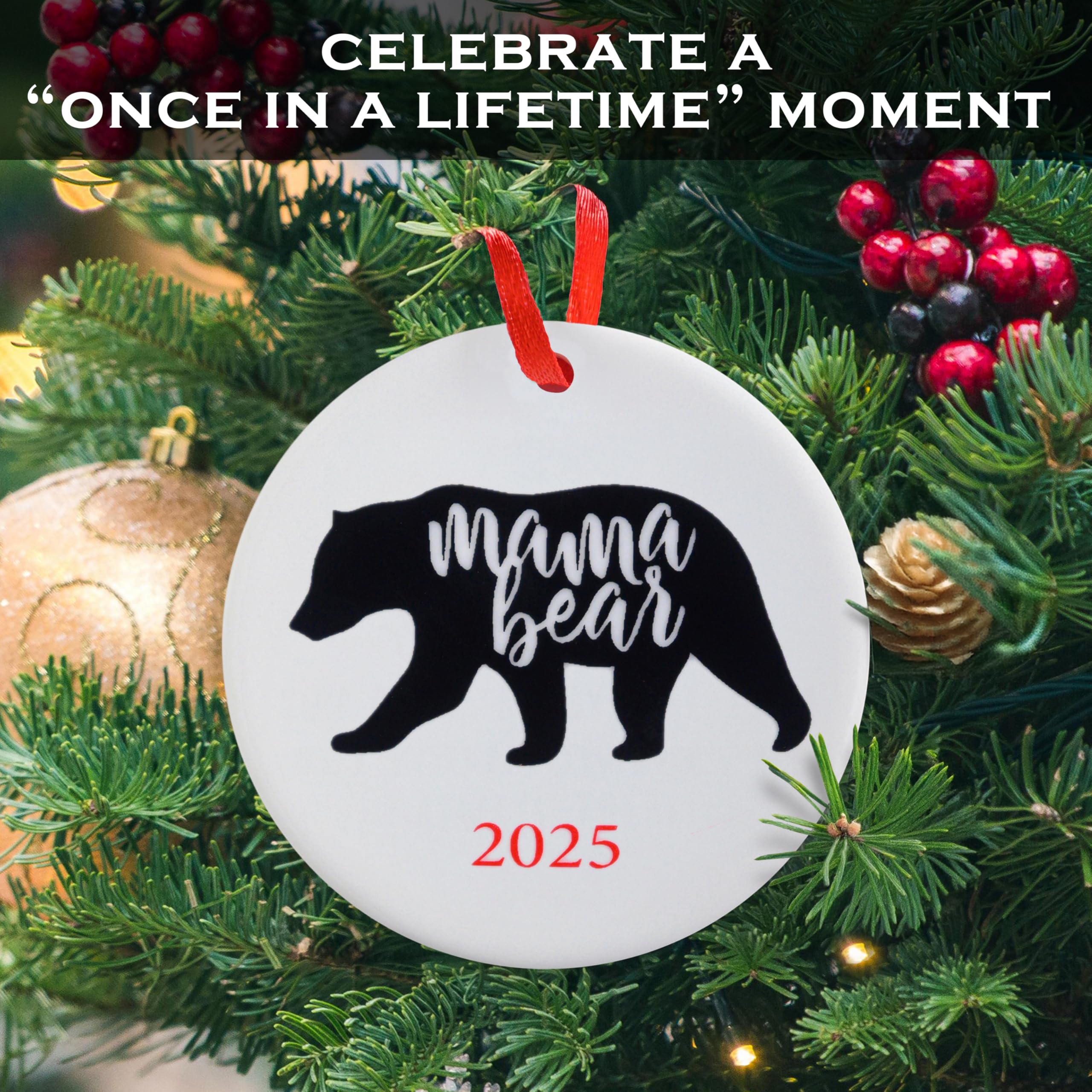 Mama Bear Christmas Ornament 3 Inch, Mama Bear Ornament, Polar Bear Christmas Ornament, Best Mom Christmas Tree Decor, Super Mom