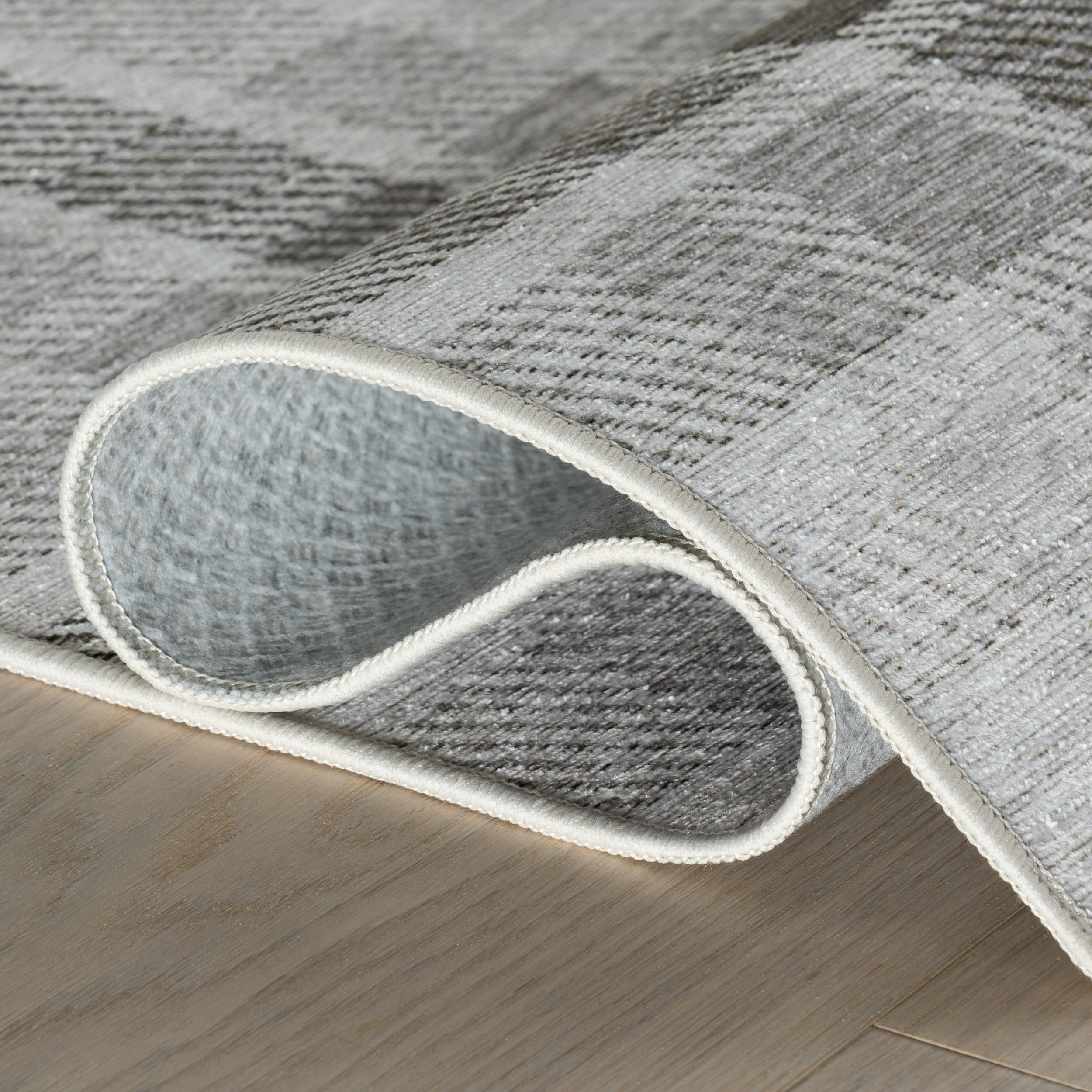 Dash & Albert Denim Plaid Blue Machine Washable Rug, 2 X 3 Feet, Blue/White Plaid Pattern