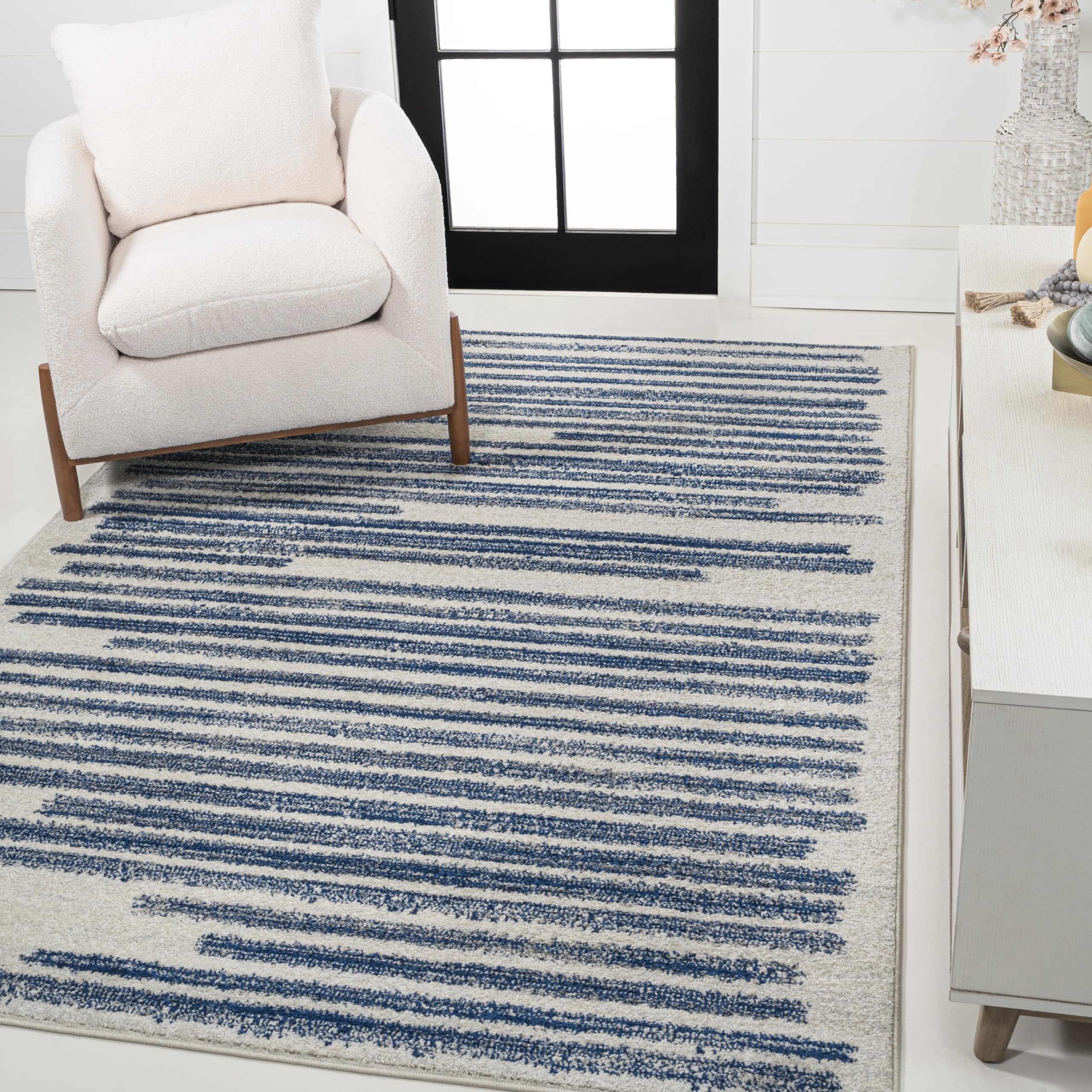 JONATHAN Y MOH207E-5 Khalil Modern Berber Stripe Area Rug, Contemporary, Bohemian, Scandinavian, Minimalistic, Rustic for Living