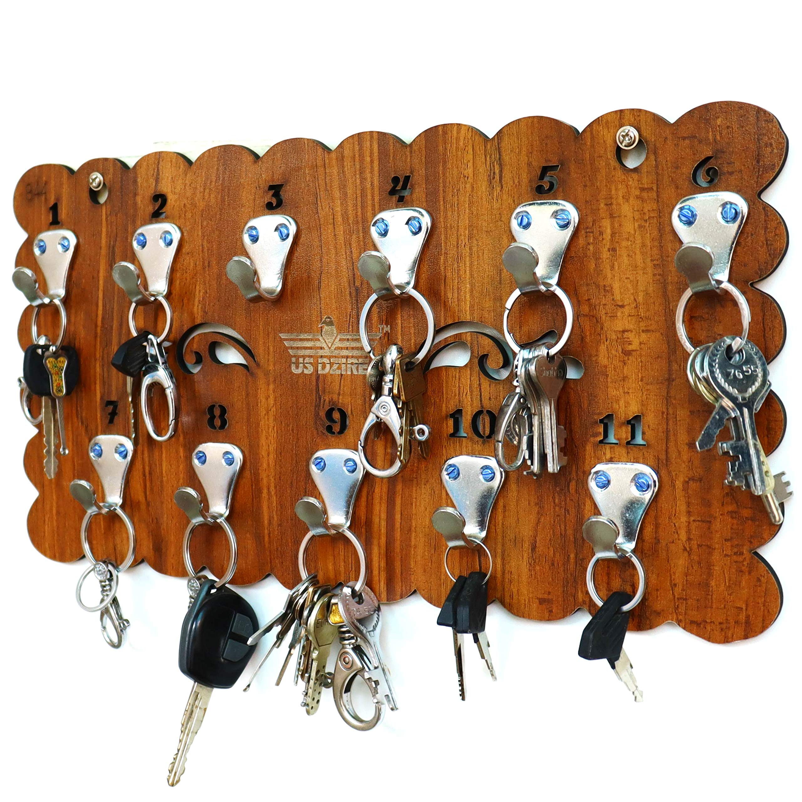 US DZIRE  THE BRAND OF LIFESTYLE  844 Multi Key Holder Cloth Hanger Hook Suitable for Living Room, Security Gate, Apartment, Ho