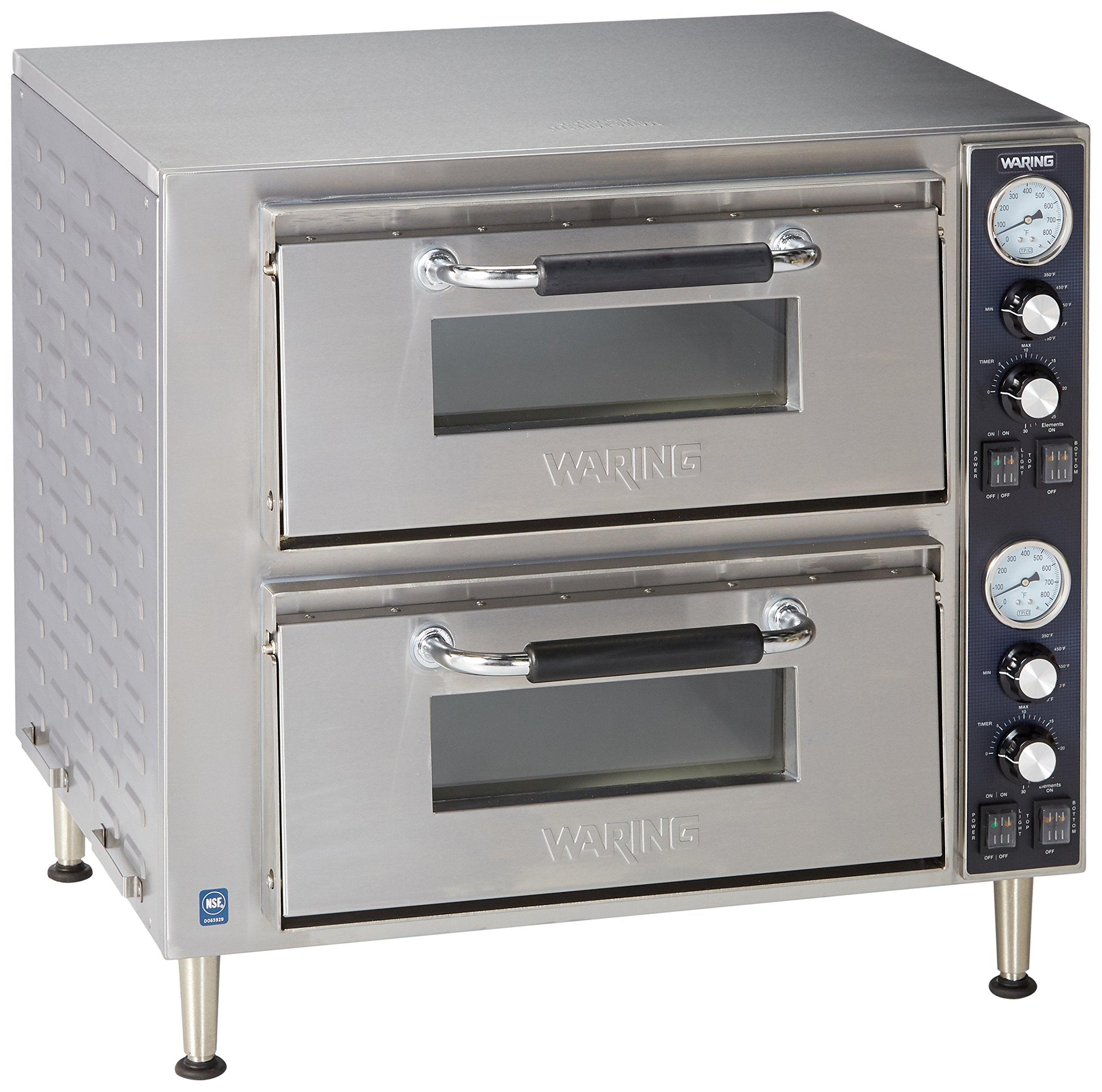 Waring Commercial Commercial Double Compartment Pizza Oven, 240V-3200W