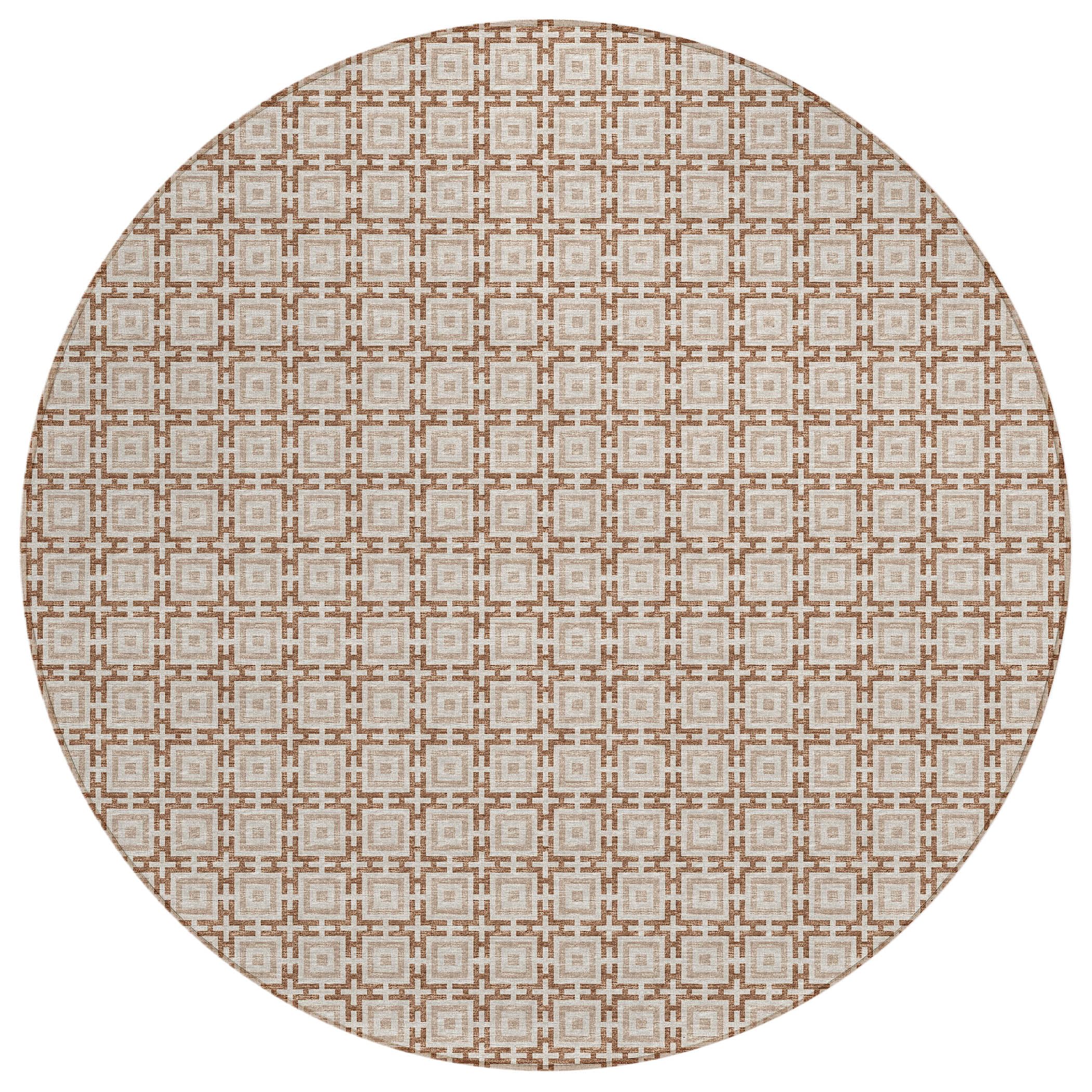 Dalyn Rugs Marlo MO1 Taupe 8 x 8 Indoor Outdoor Area Rug, Easy Clean, Machine Washable, Non Shedding, Bedroom, Living Room, Di