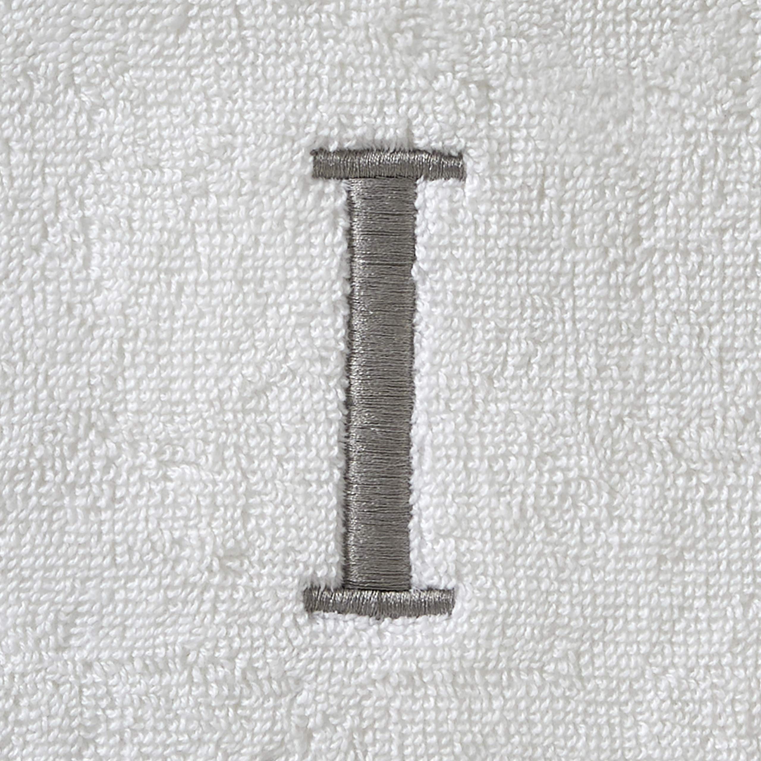 Skl Home Casual Monogram Hand Towel Set, I, 16X26, White 2 Count