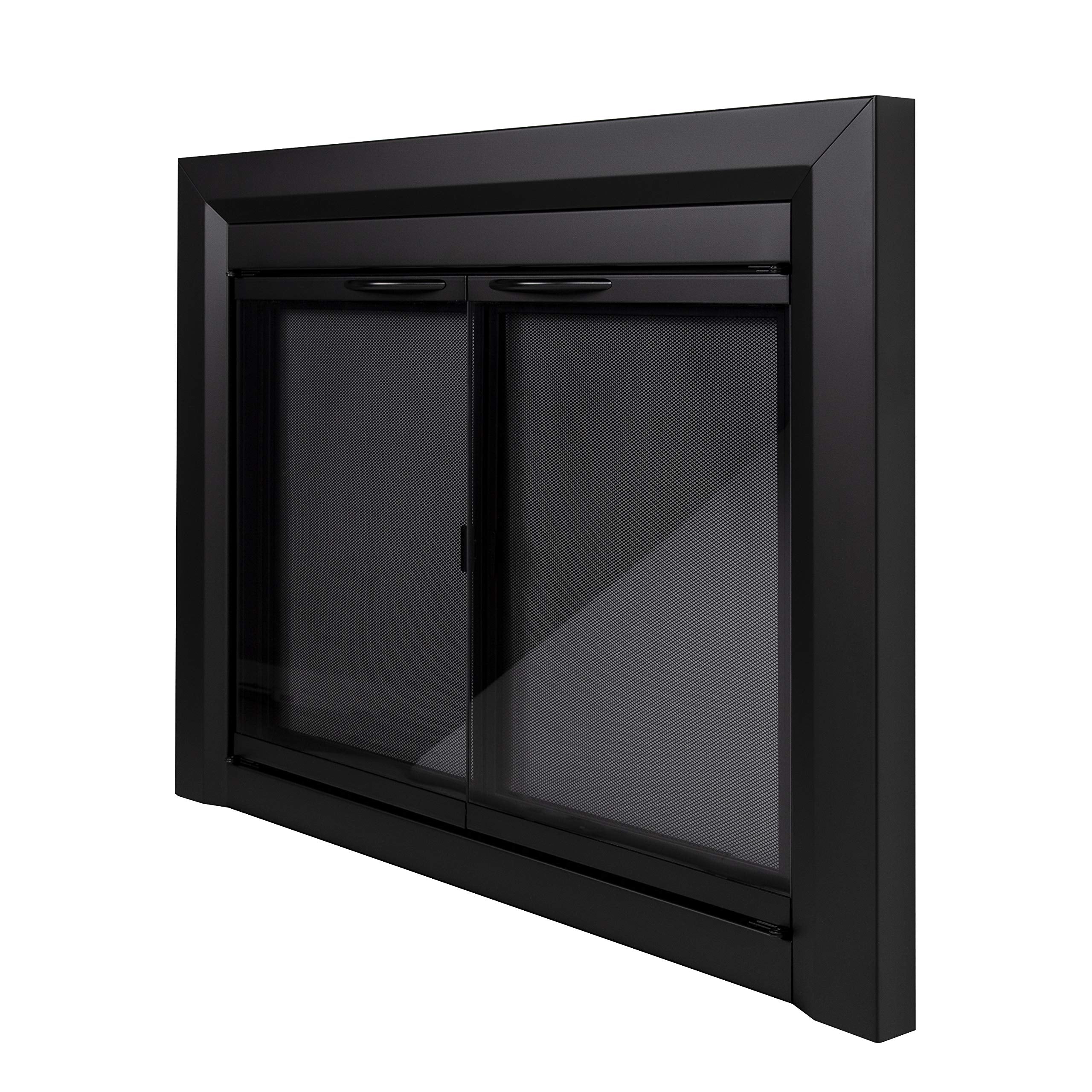 Pleasant Hearth Carlisle Fireplace Glass Door, Medium (Cl-3001), Black