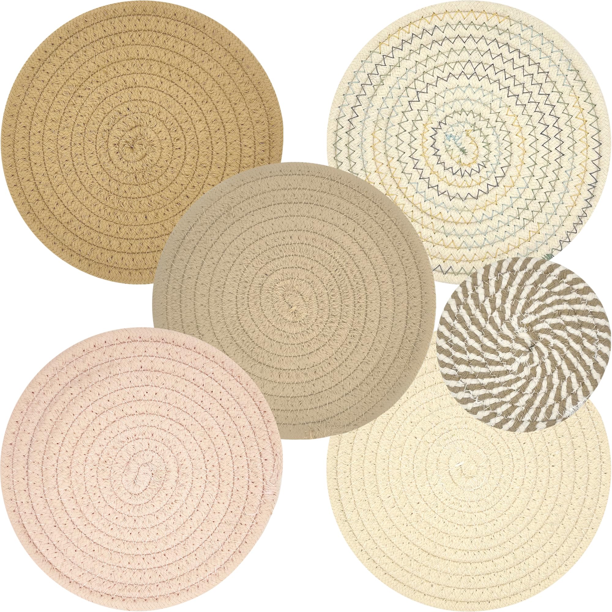 Trivets For Hot Pots And Pans, Pot Holders Trivets For Hot Dishes - Woven Hot Pads For Kitchen, Heat Resistant Potholders Set, H