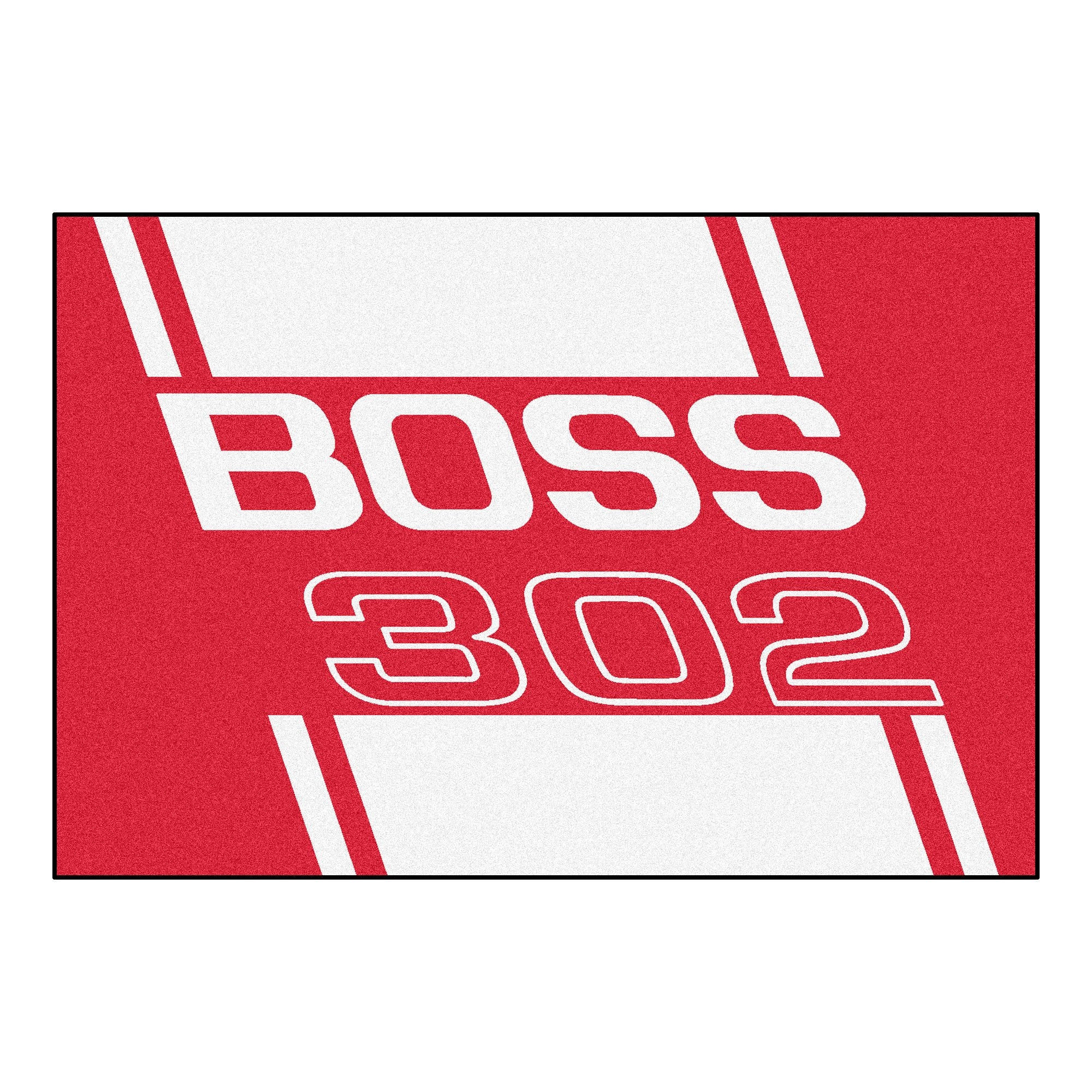FANMATS 16297 Team Color 59.5 x 88 Rug (Boss 302 - Red)