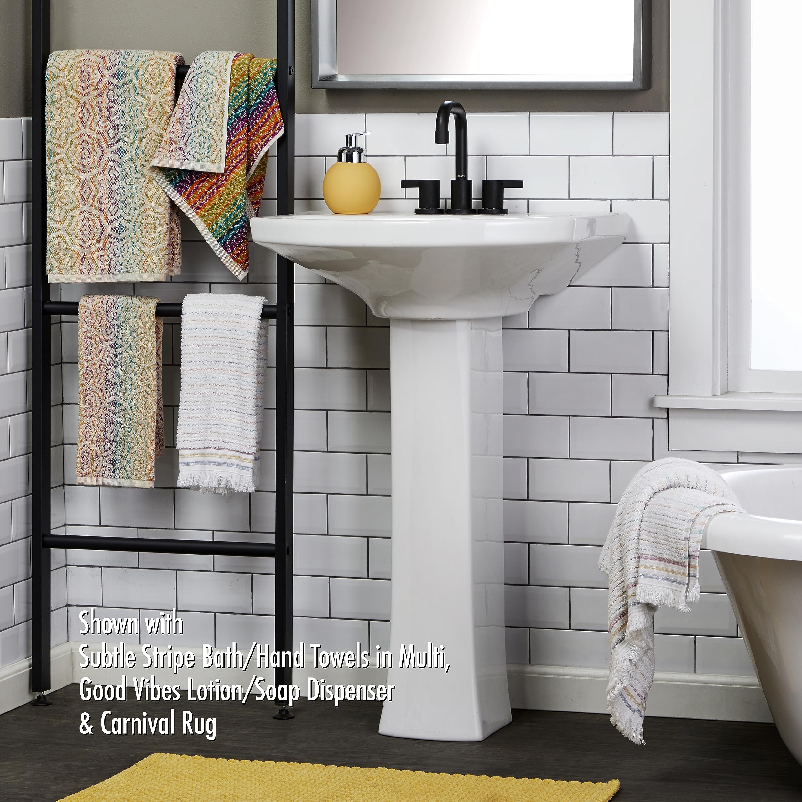 Skl Home Rhapsody Jacquard Bath Towel, Multi