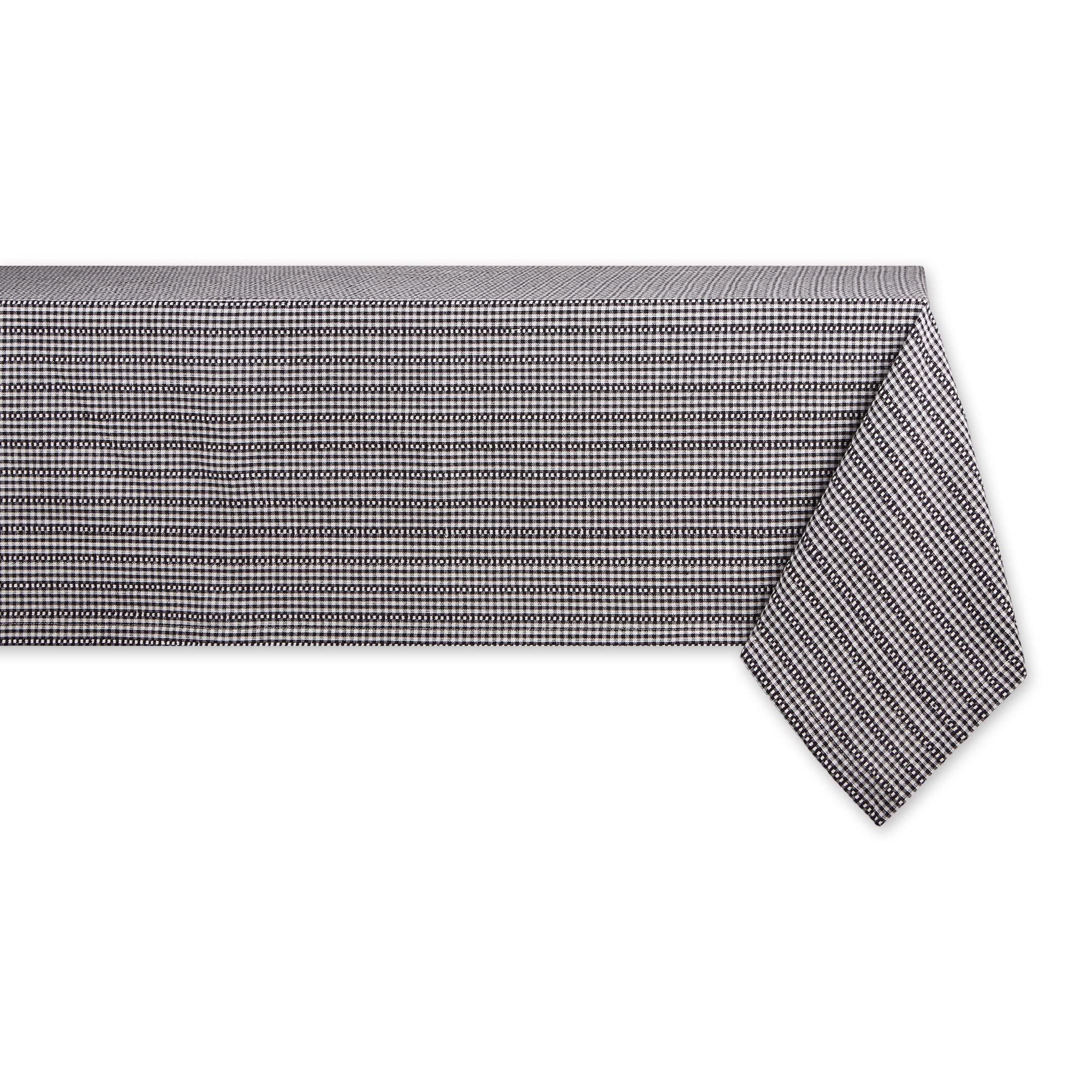 BLACK FARMHOUSE GINGHAM TABLECOTH 60x120