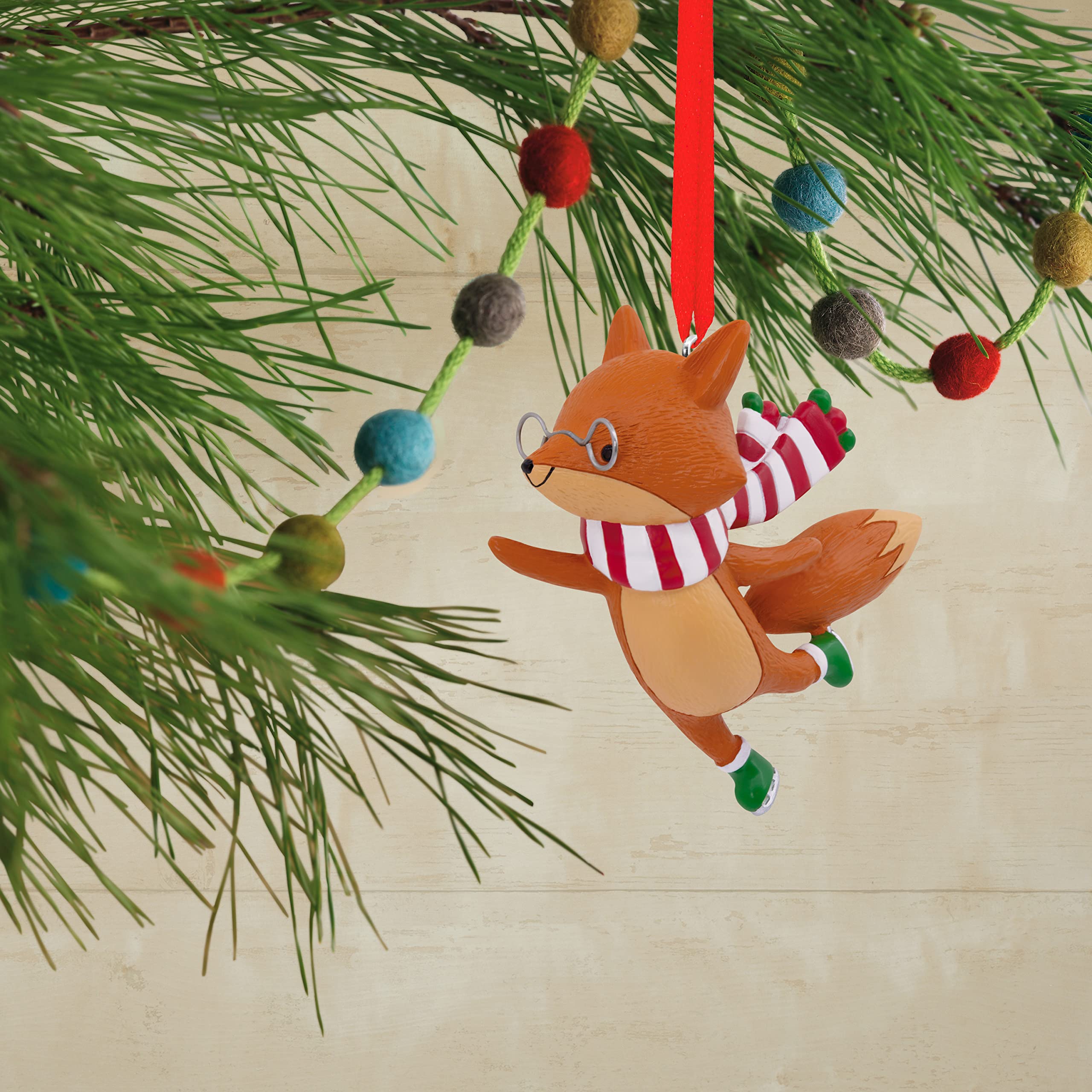 Hallmark Ice Skating Fox Christmas Ornament