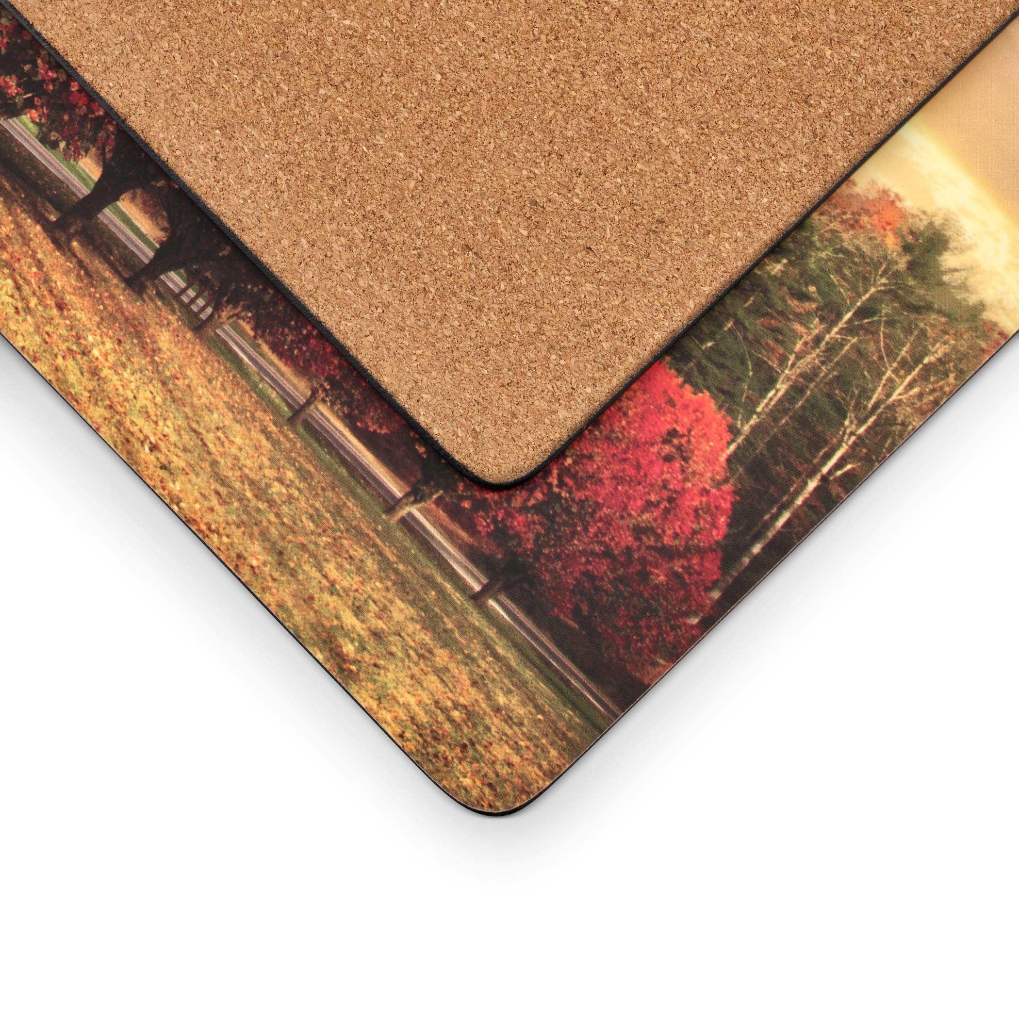 Pimpernel Crimson Trees Collection Placemats | Set of 4 | Heat Resistant Mats | Cork-Backed Board | Hard Placemat Set for Dining Table | Measures 15.7  x 11.7  Multicolor