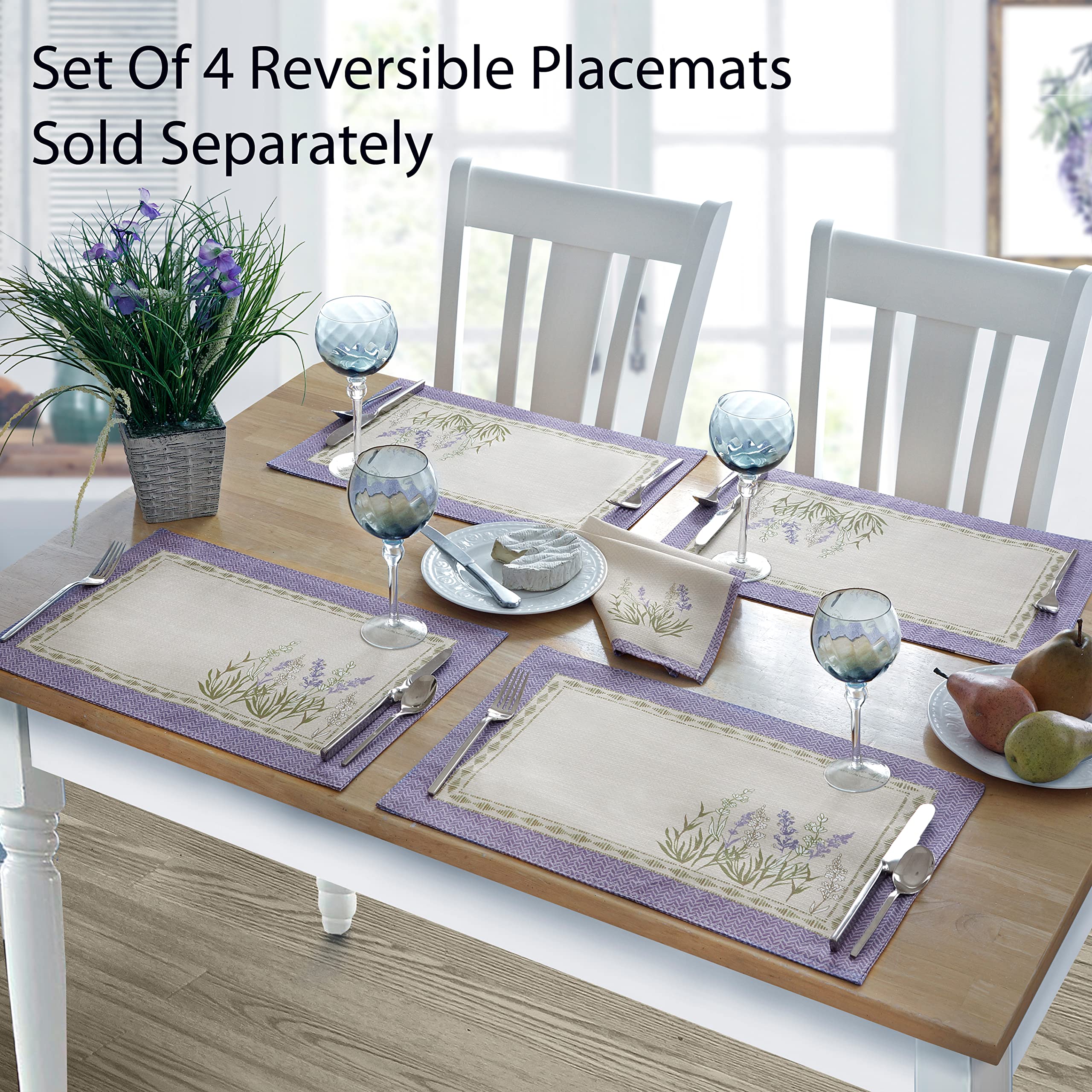 Home Bargains Plus Provence Rectangle Table Runner, 70 Inch Long, Holiday Blanchard Field Of Lilacs, Wrinkle And Stain Resistant