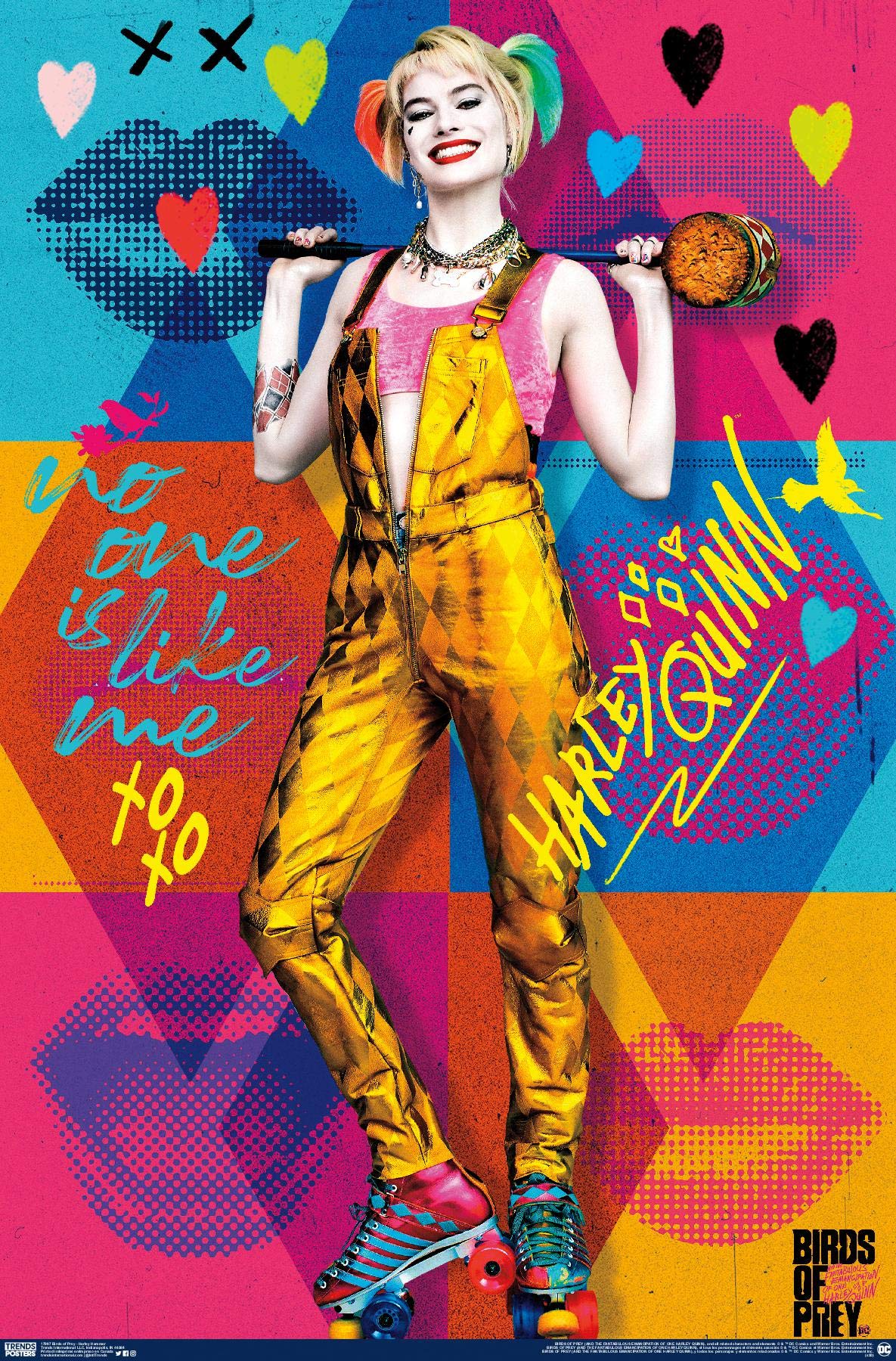 Trends International Dc Comics Movie - Birds Of Prey - Harley Quinn - Hammer Wall Poster, 14.725'' X 22.375'', Premium Unframed