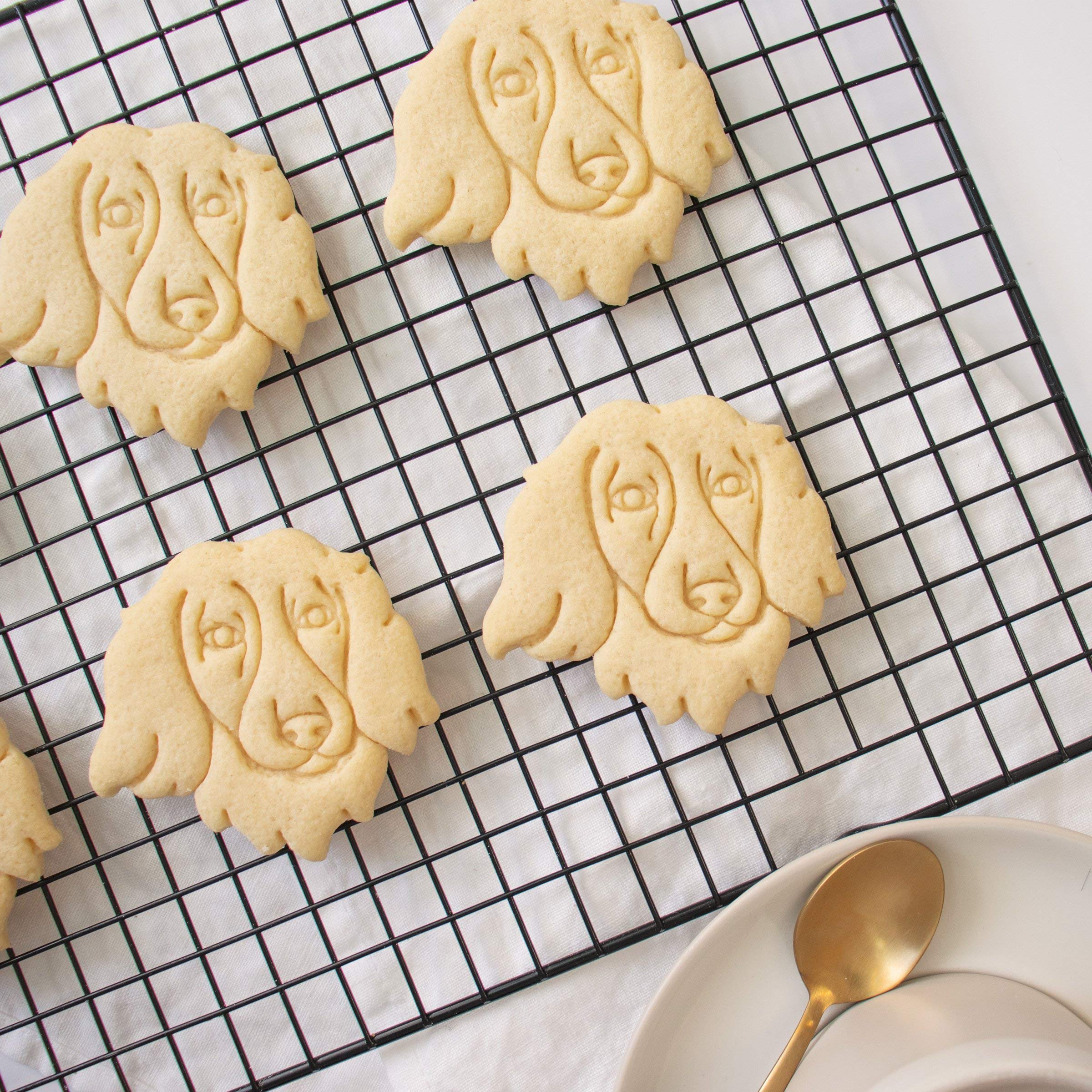 Set Of 2 Long Haired Dachshund Cookie Cutters (Designs: Body & Face), 2 Pieces - Bakerlogy