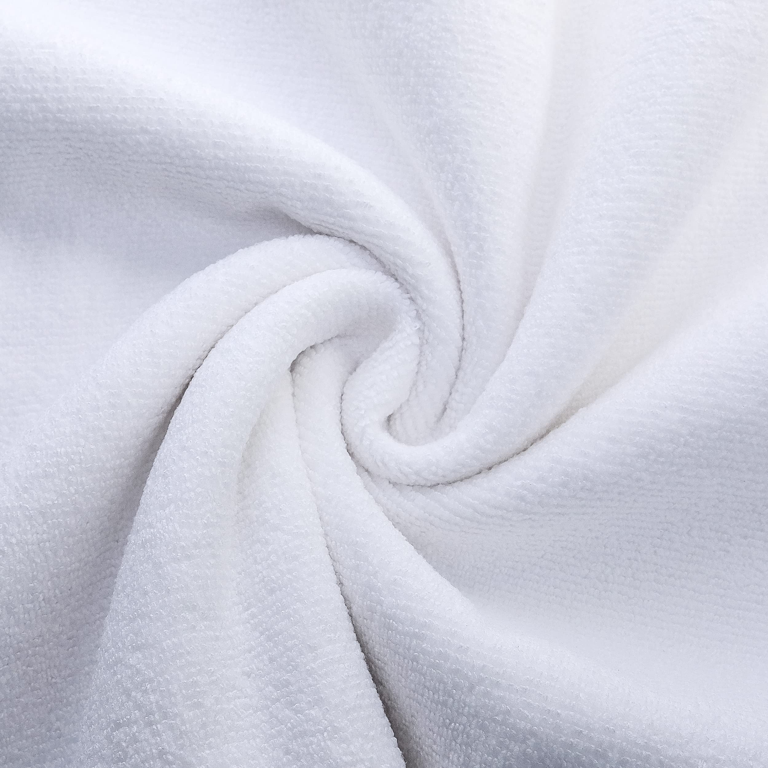 POLYTE Professional Quick Dry Lint Free Microfiber Hair Drying Salon Towel, 16 x 29 in, 12 Pack (White)