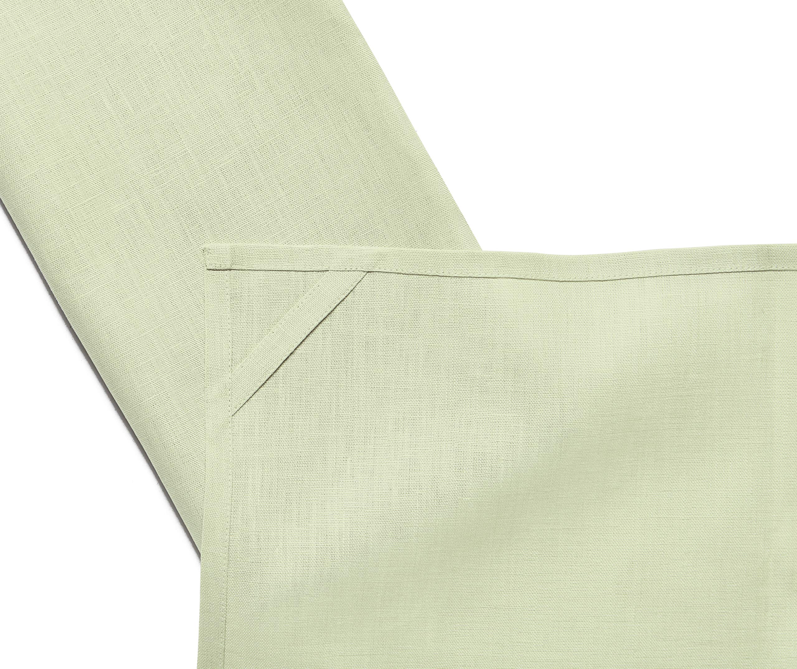 Solino Home Linen Kitchen Towels Set Of 2 - Sage Green 17 X 26 Inch - 100% Pure Linen Kitchen/Tea Towels - Machine Washable And