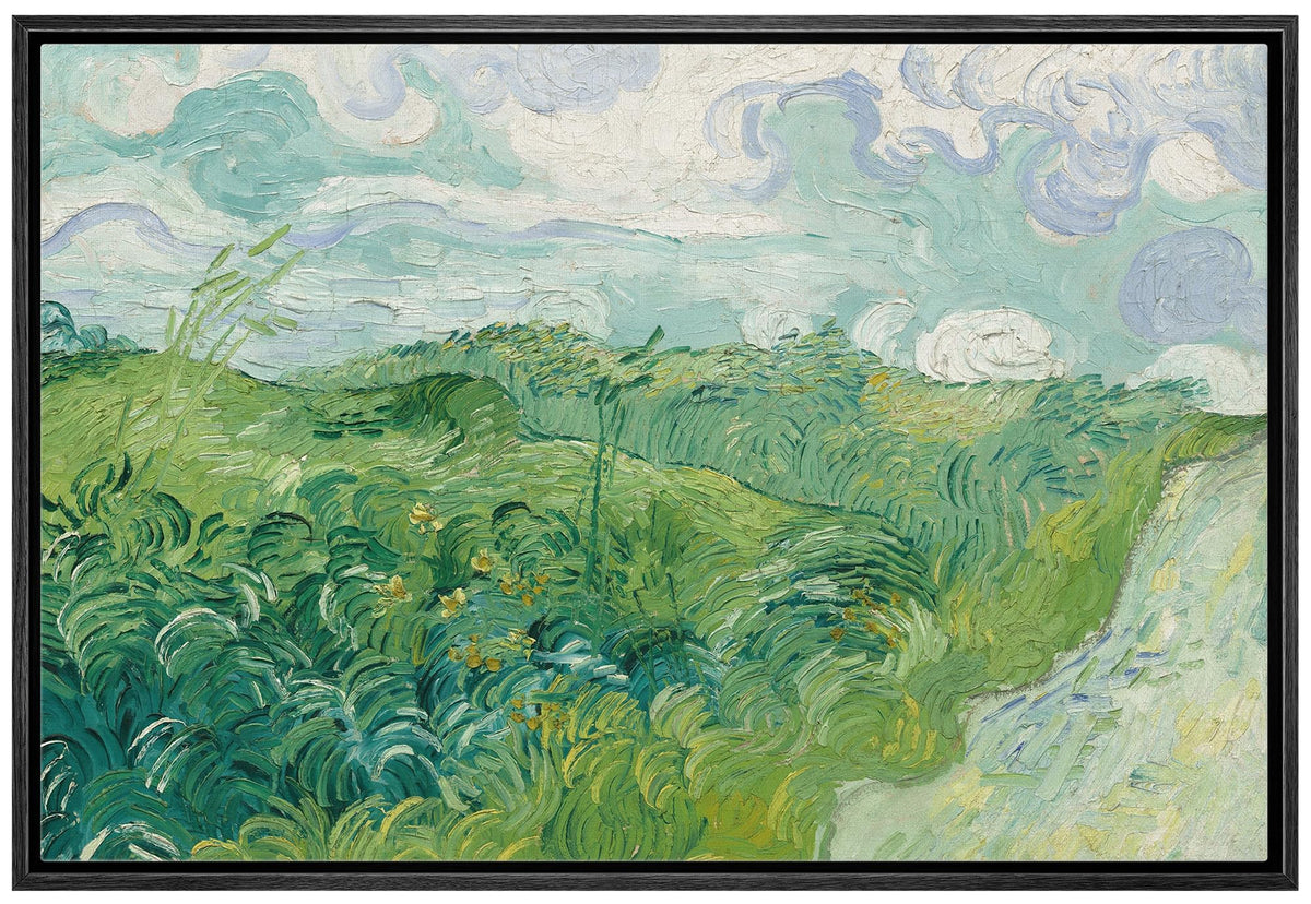 Wall26 Framed Canvas Print Wall Art Green Wheat Fields By Vincent Van Gogh Nature Wilderness Illustrations Modern Art Decorative