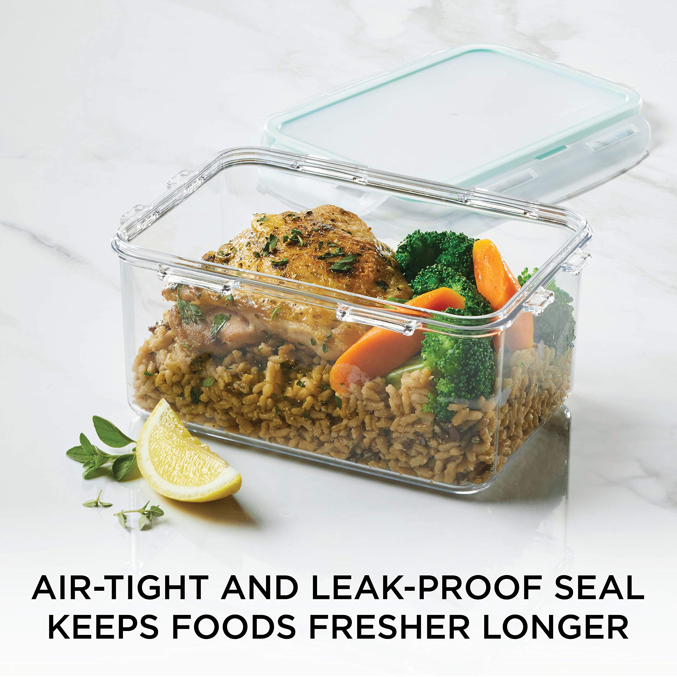 LocknLock Tritan Food Storage Container, 37 Oz, Clear, Model LBF815D