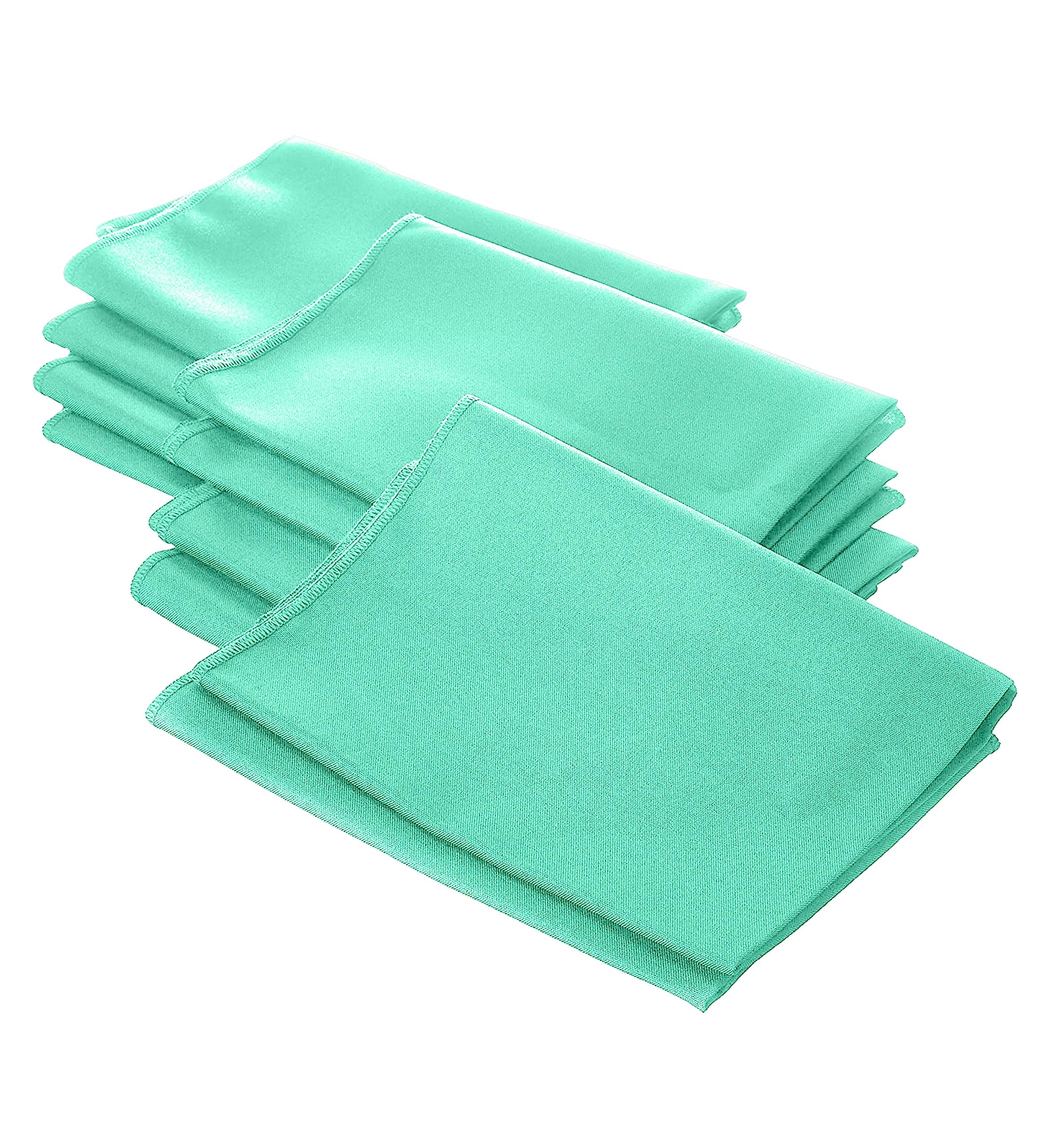 LA Linen Pack-10 Polyester Poplin Napkin 18 by 18-Inch  Mint