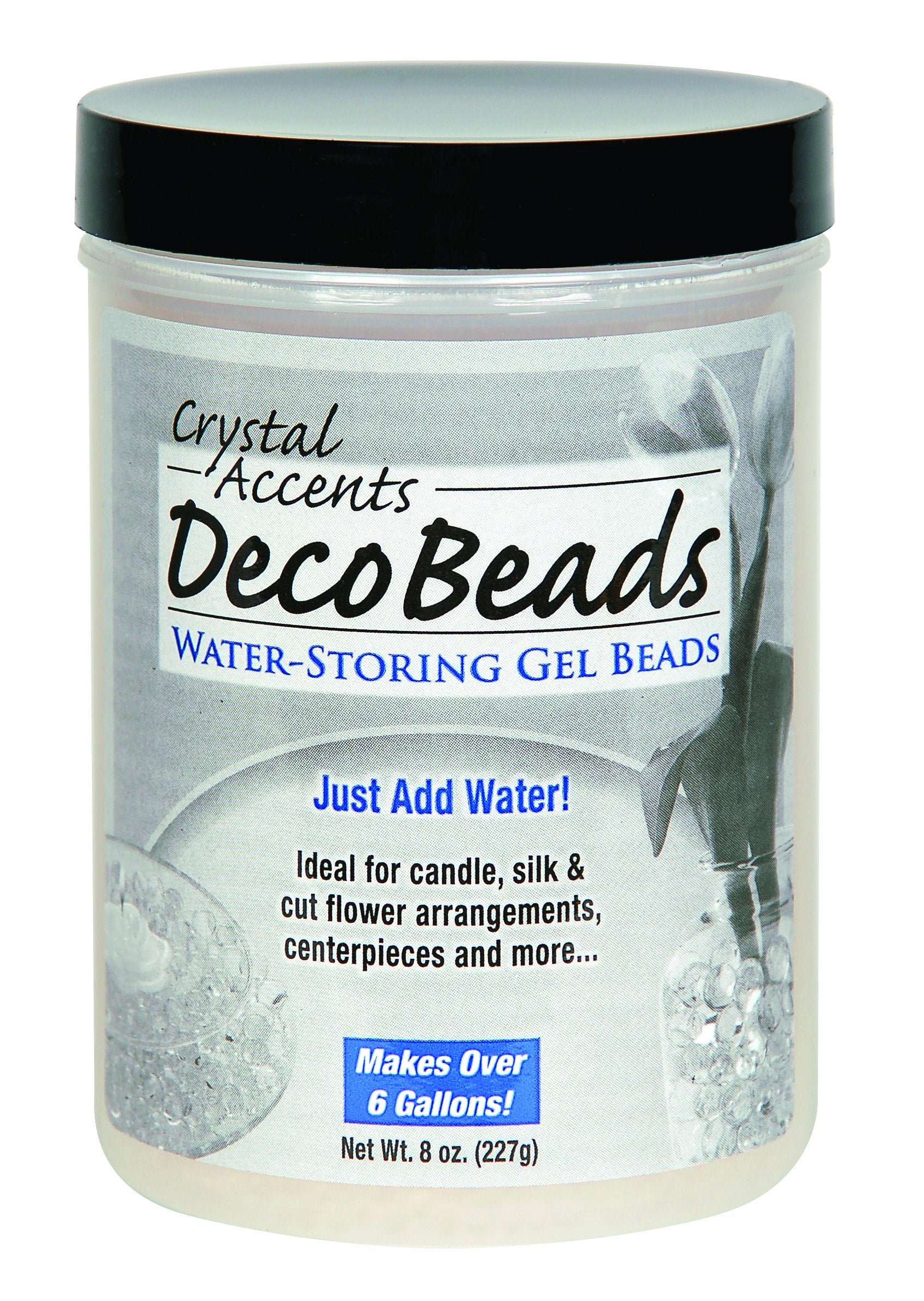 Deco Beads  8 Ounce Jar Makes Over 6 Six Gallons  Beads Hold Water