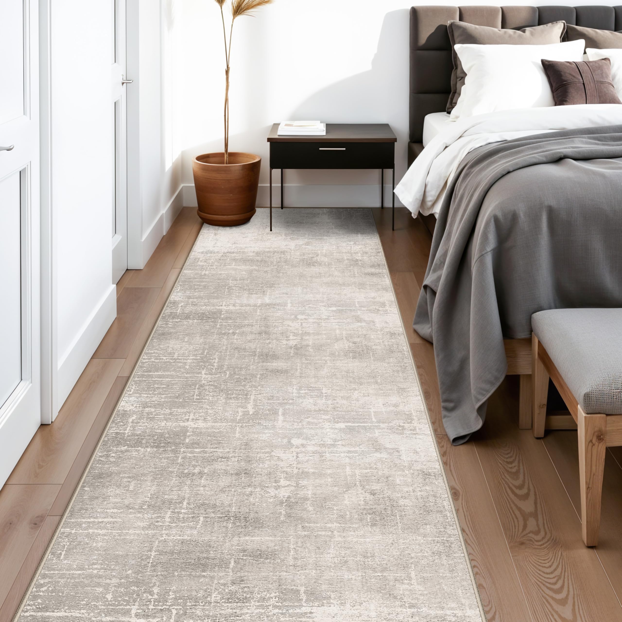 HY HAOYUNLAI 26x12 Runner Rugs for Hallways - Soft Kitchen Rug Non-Slip Rug Runner with Rubber Backing Washable Non Shedding So