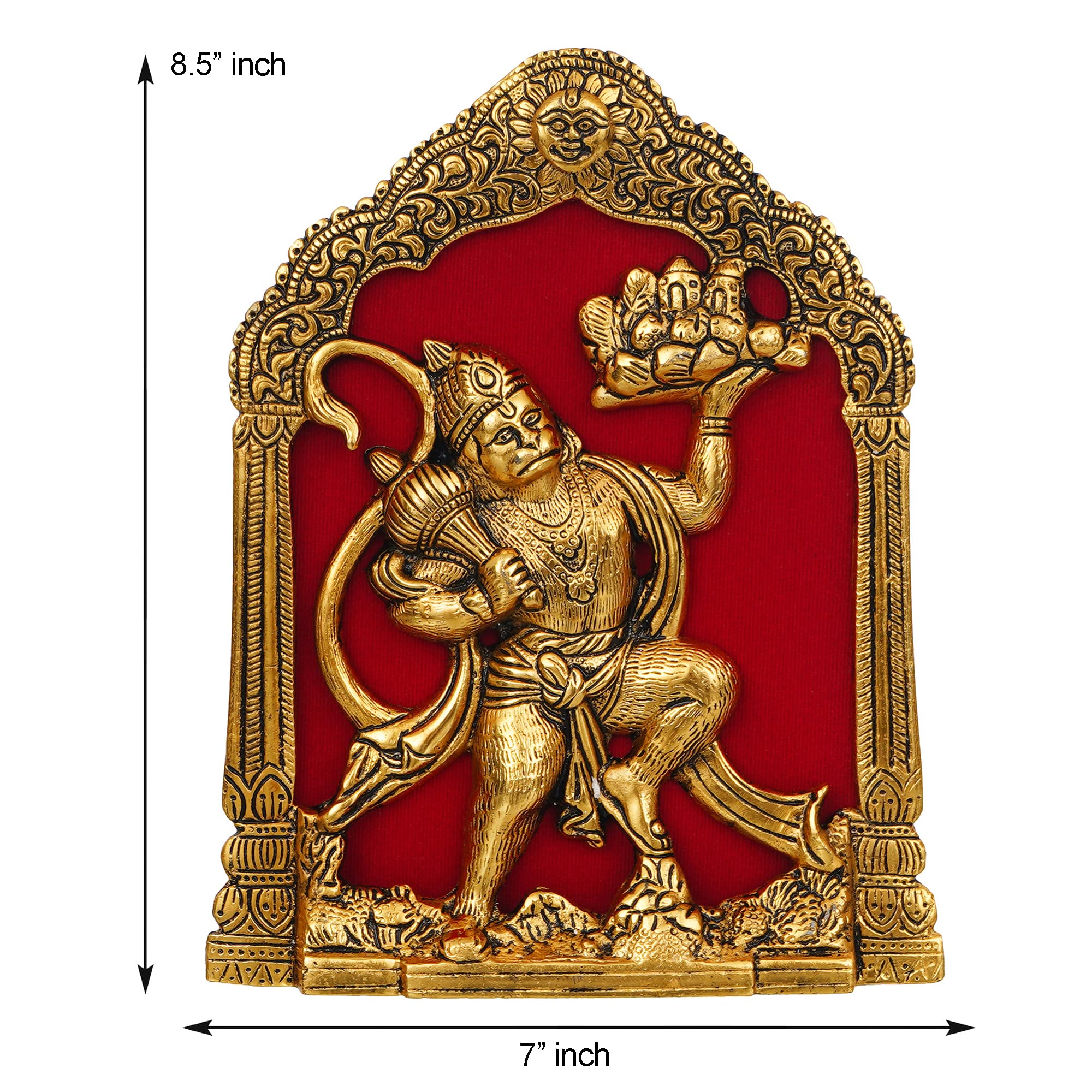 Jaipurcrafts Metal Lord Hanuman Idol Statue For Home And Office Decor | Hanuman Ji Bajrang Bali Ki Murti For Home And Office Tem