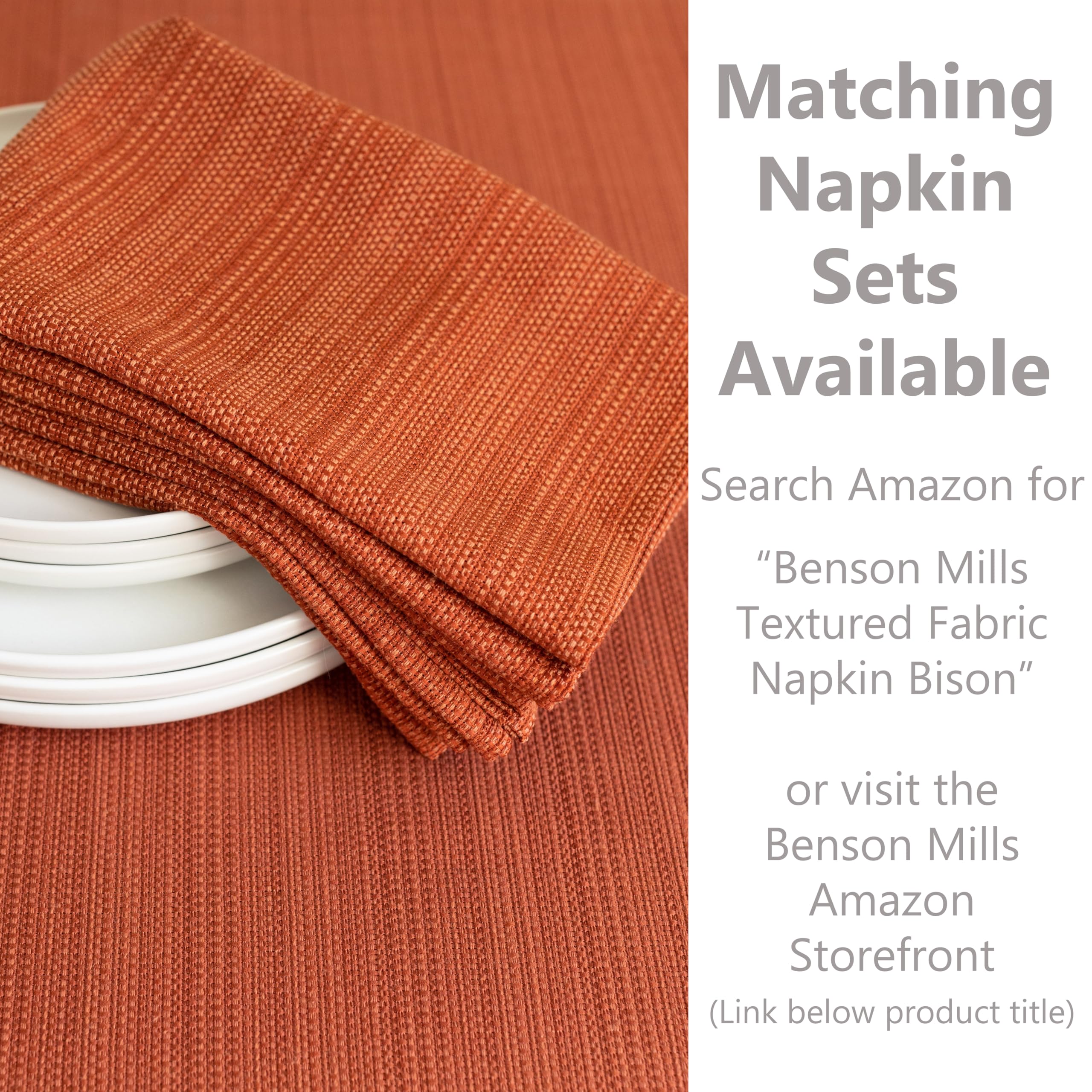Benson Mills Cameron Textured Fabric Table Cloth, for Everyday Home Dining, Parties, Fall, Harvest, and Thanksgiving Tablecloth