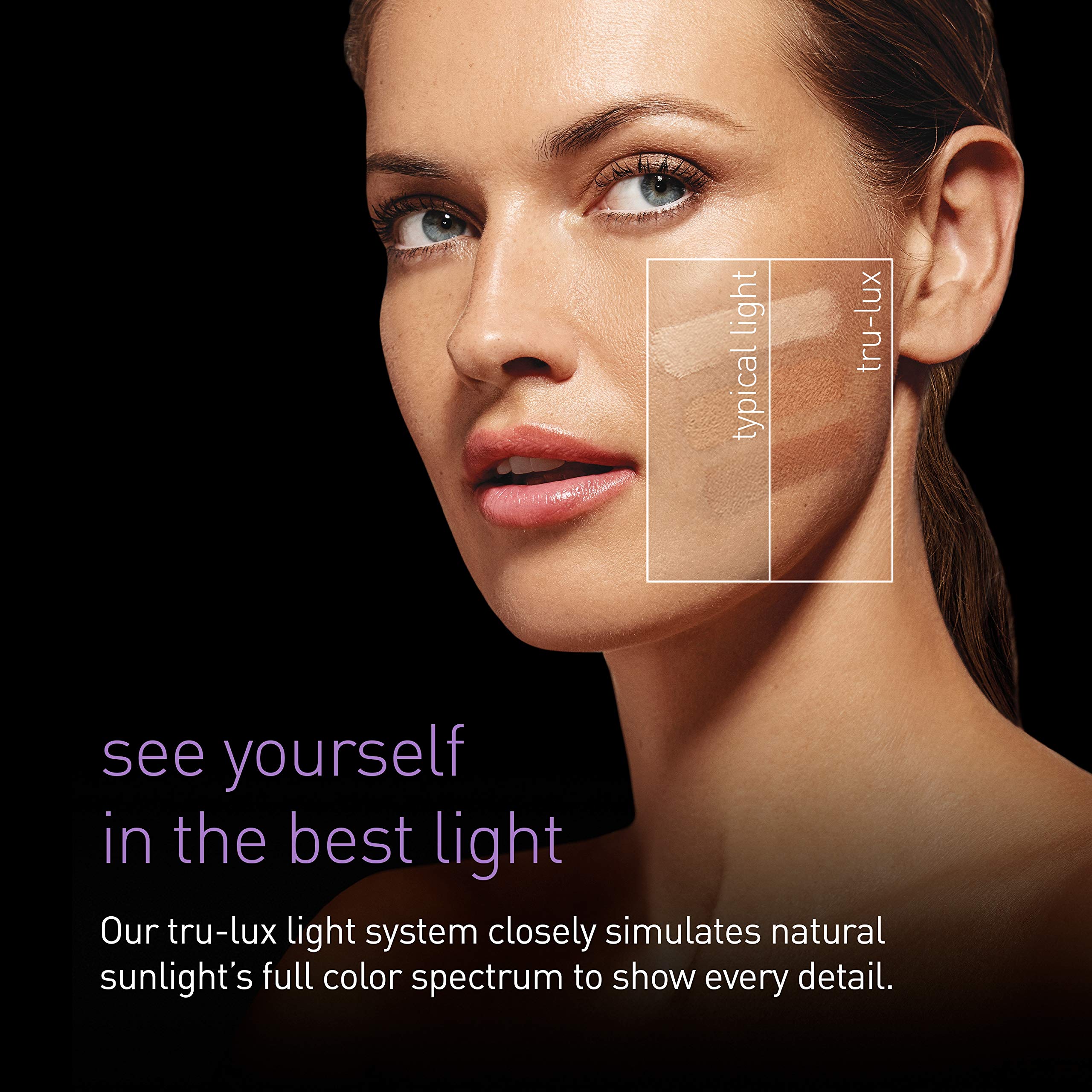 simplehuman Sensor Mirror - Lighted Makeup Mirror, 5X Magnification, 8" Round, Cordless, Rose Gold Stainless Steel, Model ST3053