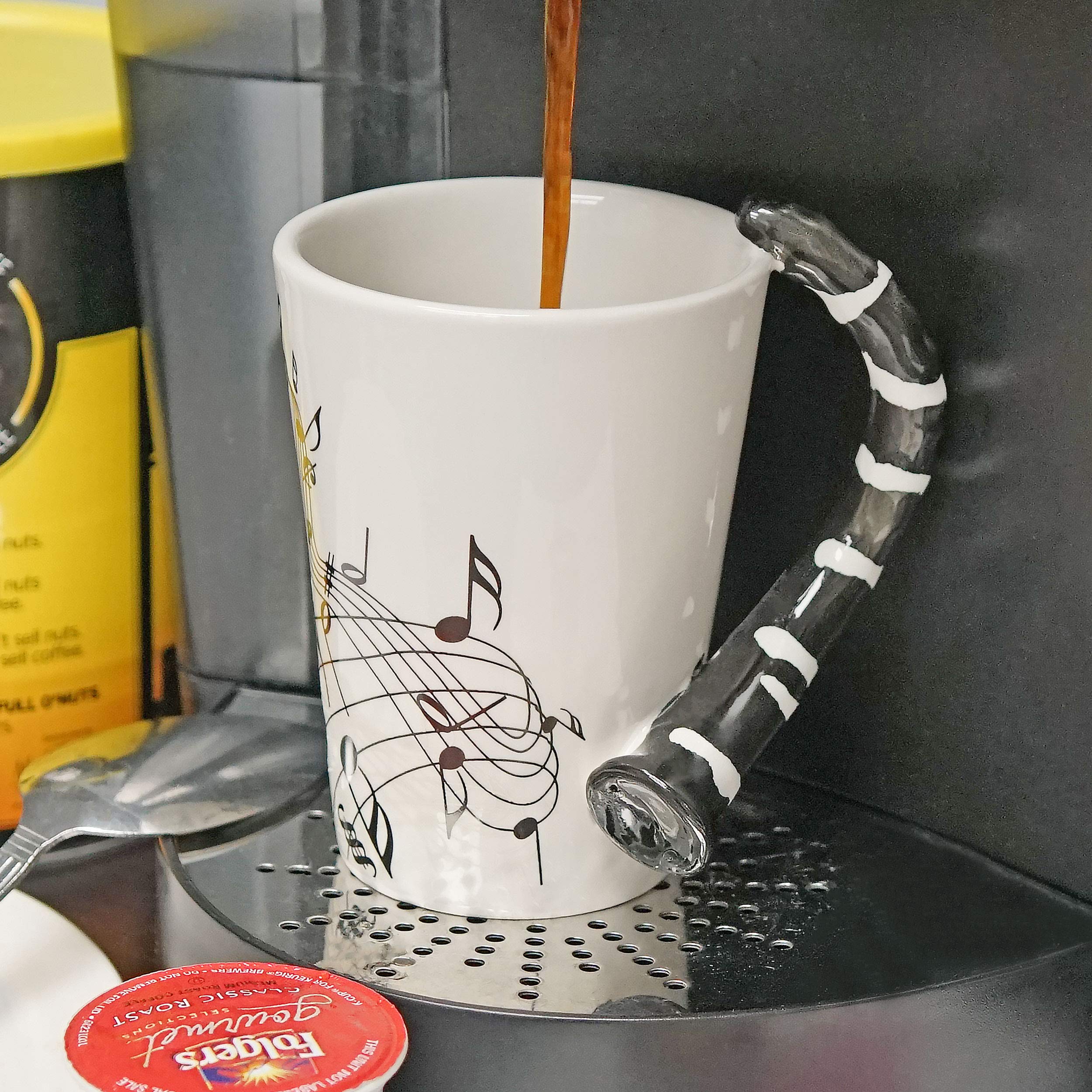 Fairly Odd Novelties Clarinet Novelty Musician Mug, 1 Count (Pack of 1), White