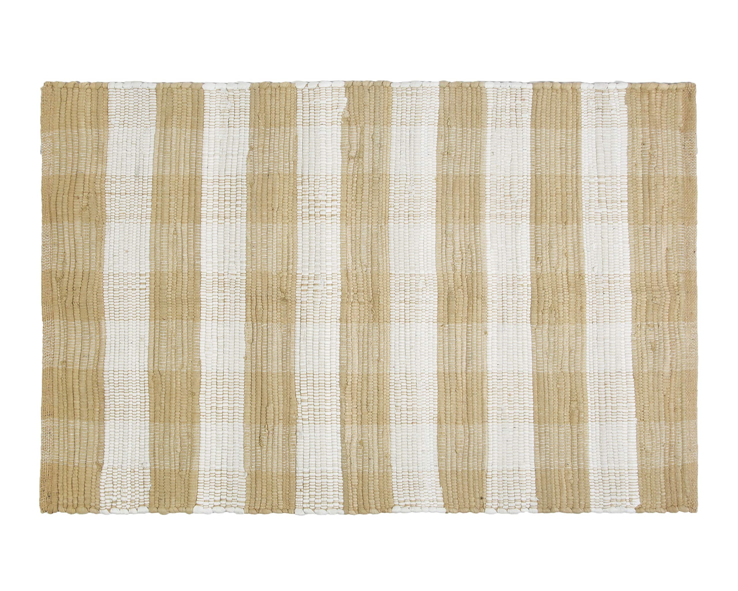 GLAMBURG Cotton Buffalo Check Plaid Rugs Washable, Handwoven Checkered Rug Welcome Door Mat 18x30 Rug for Kitchen Bathroom Outdo