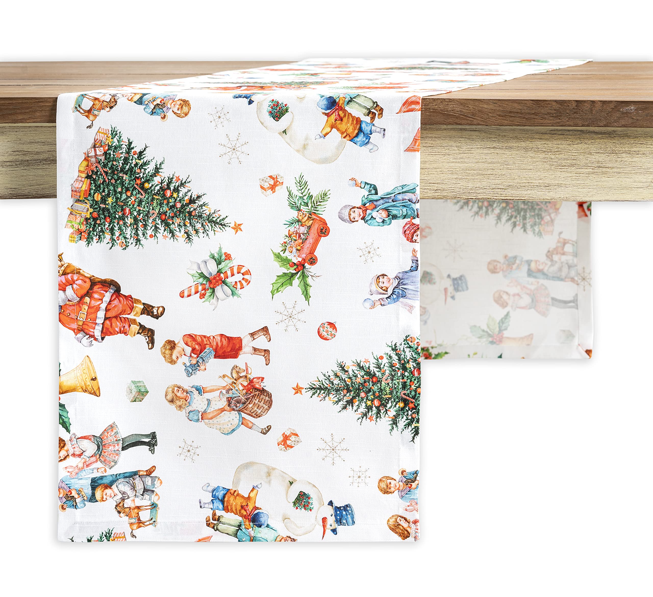 Maison D' Hermine Tablerunner 100% Cotton Table Runner Decorative Table Covers, Dining, Home, Wedding, Banquet, Buffet, Chromo (