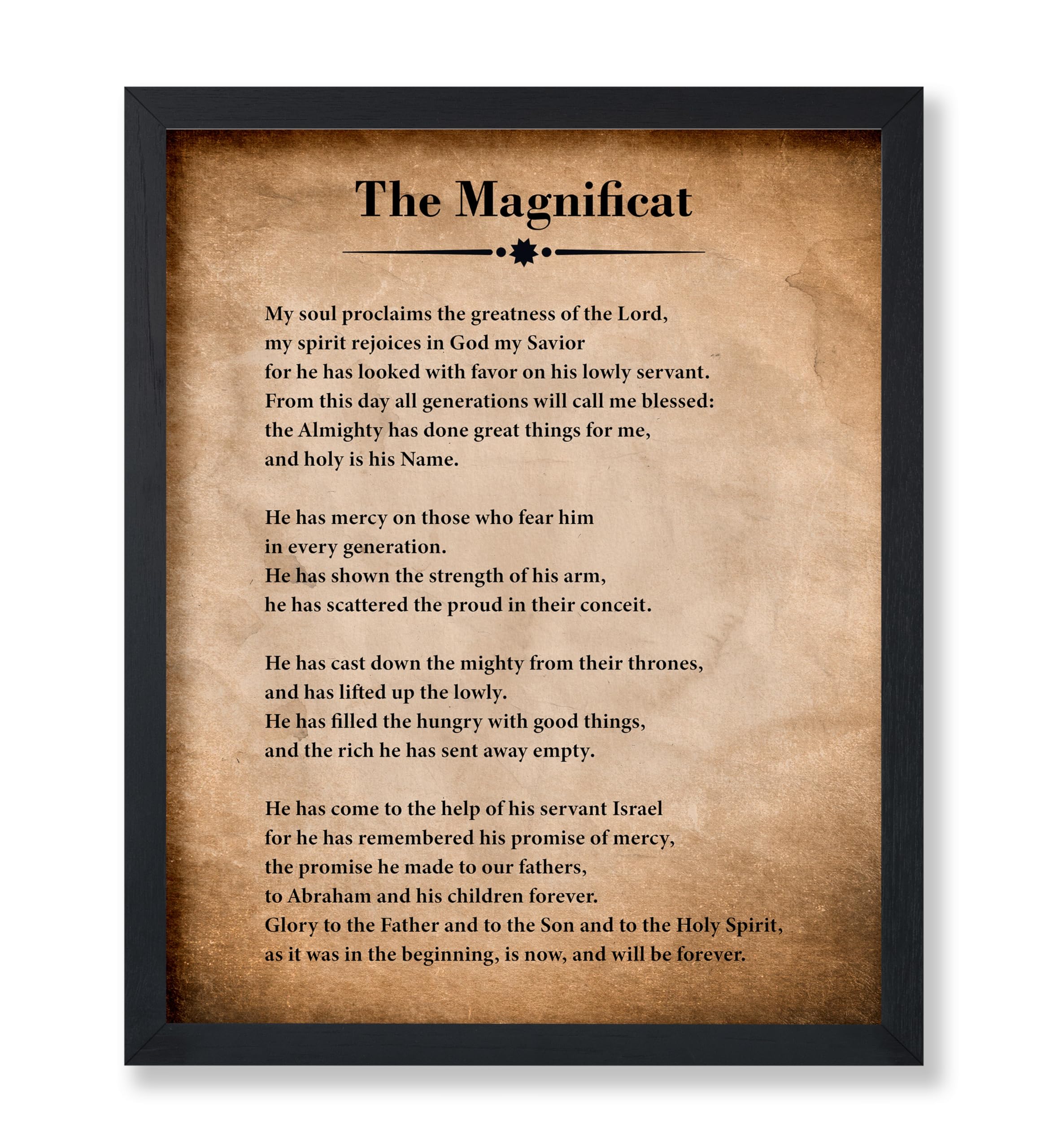 Poster Master The Magnificat Poster - Prayer Of Mary Print - Motivational Quote Art - Inspiring Gift For Him, Her - Religious Ch