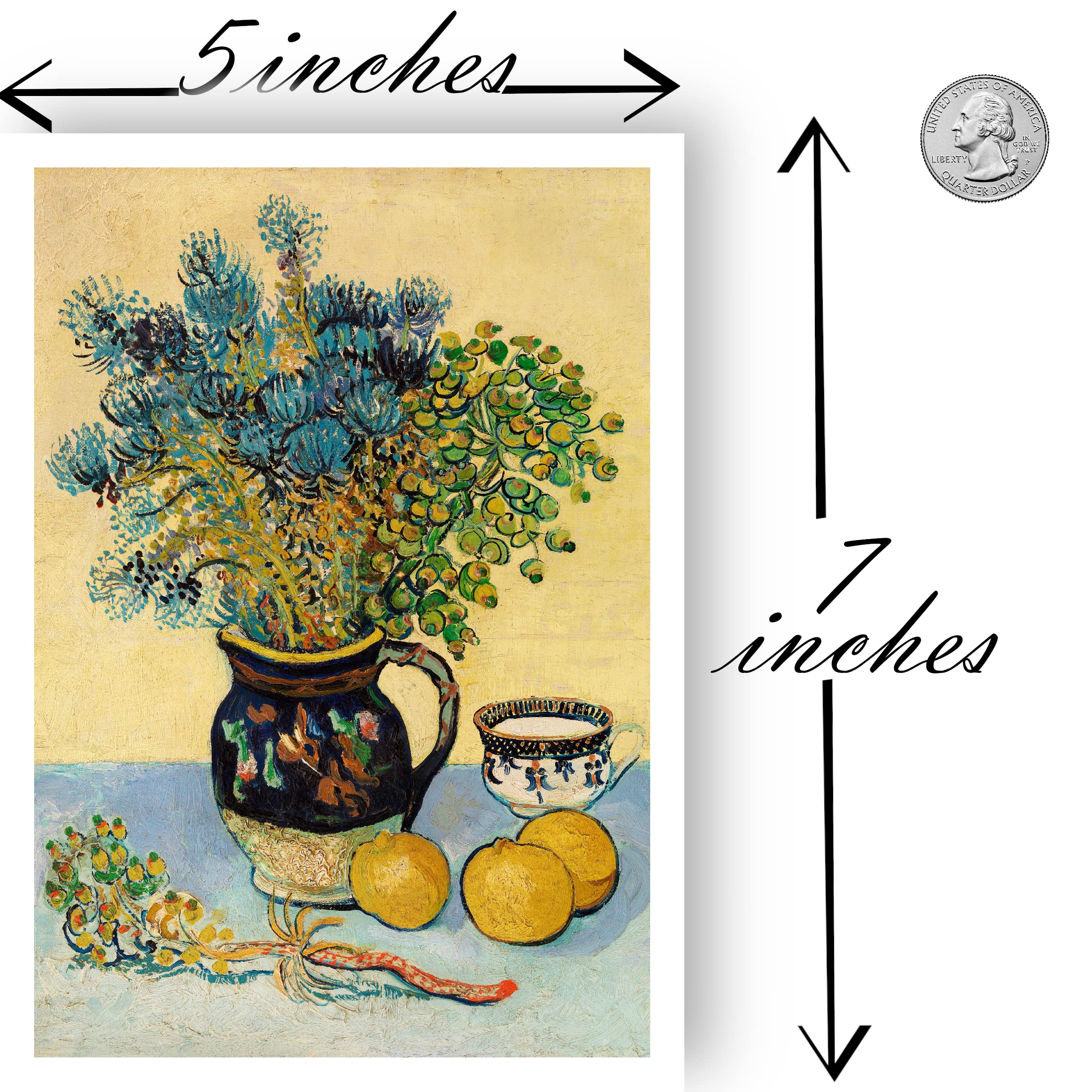Ink Inc. Van Gogh Prints Master Impressionst Painters Series | Starry Night Wall Art | Set Of 9 5X7 | Unframed
