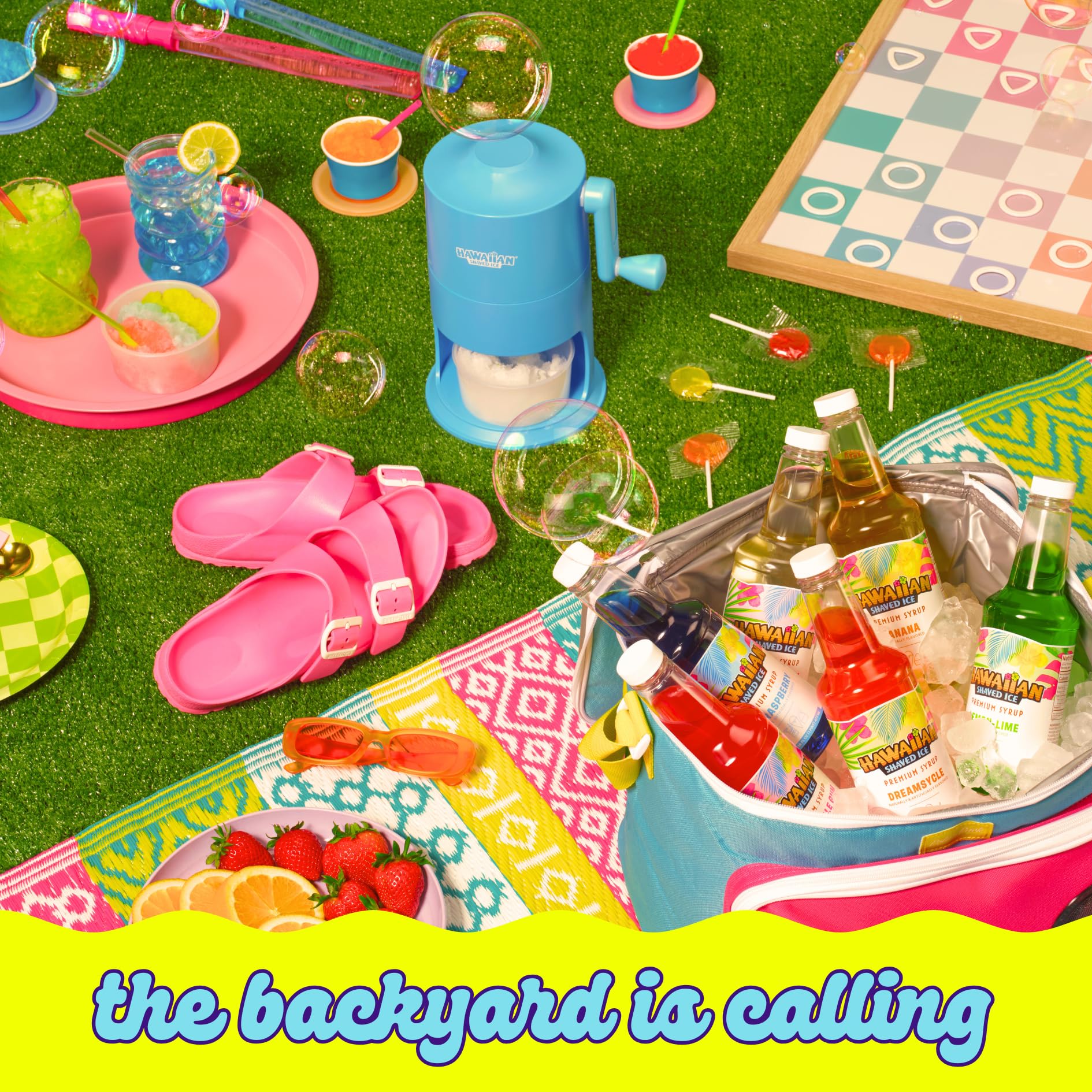 Hawaiian Shaved Ice S900A Shaved Ice and Snow Cone Machine with 6 Flavor Syrup Pack and Accessories