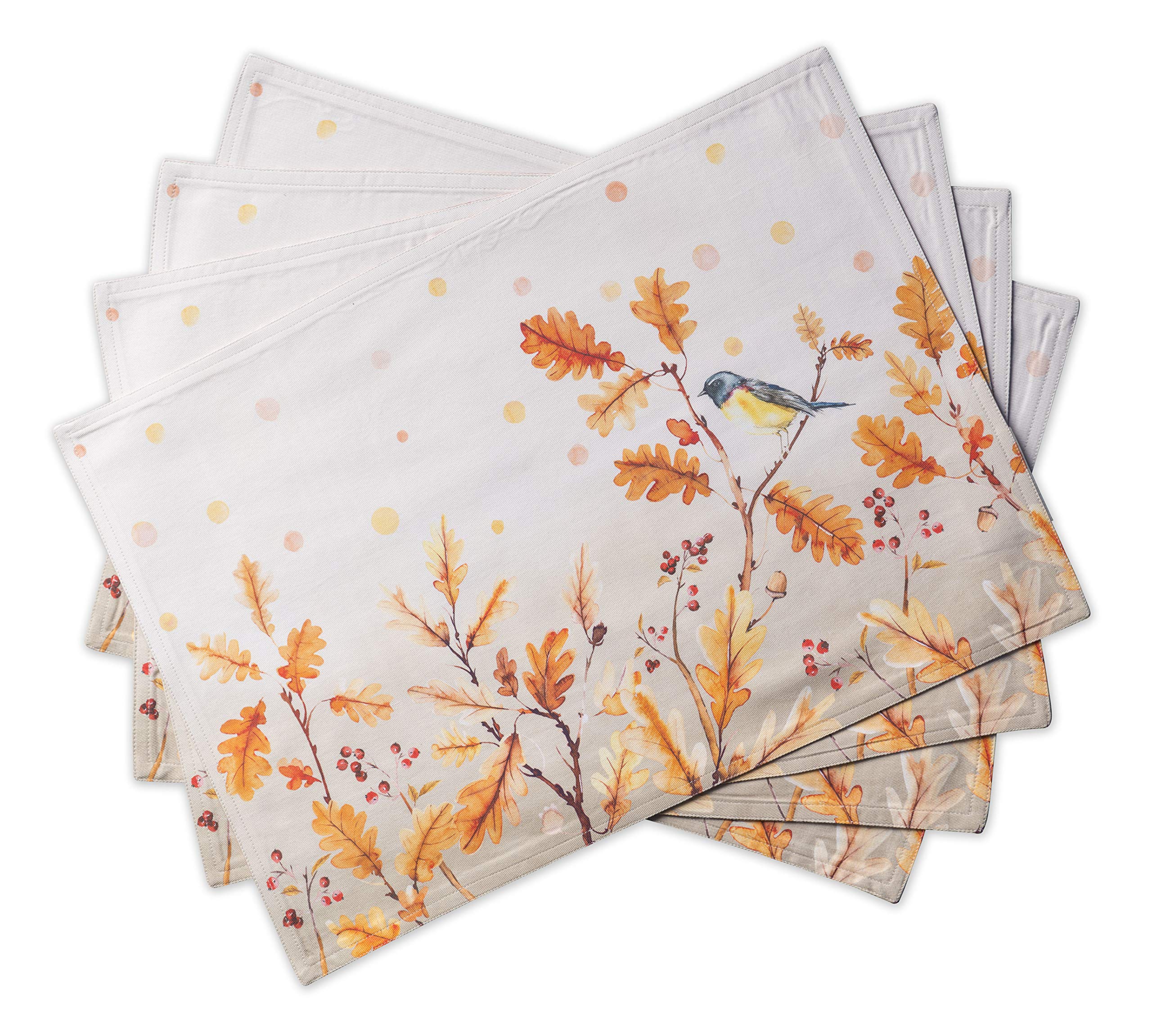 Maison D' Hermine Placemat 100% Cotton Set Of 4 Decorative Washable Cloth Place Mats Table Placemat, Dining, Kitchen, Parties &