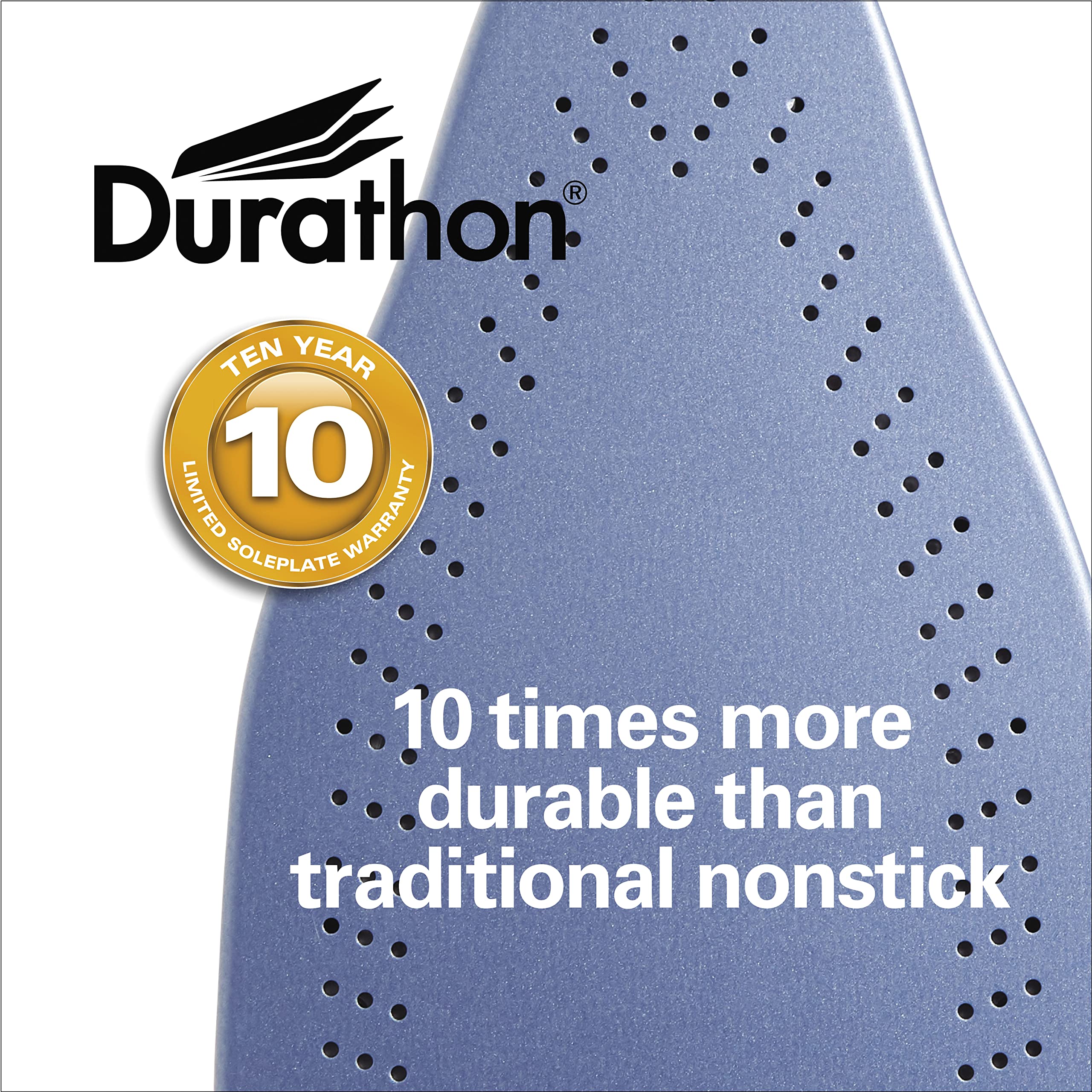 Hamilton Beach Steam Iron & Vertical Steamer For Clothes With Scratch-Resistant Durathon Soleplate, Digital Fabric Selector + 8