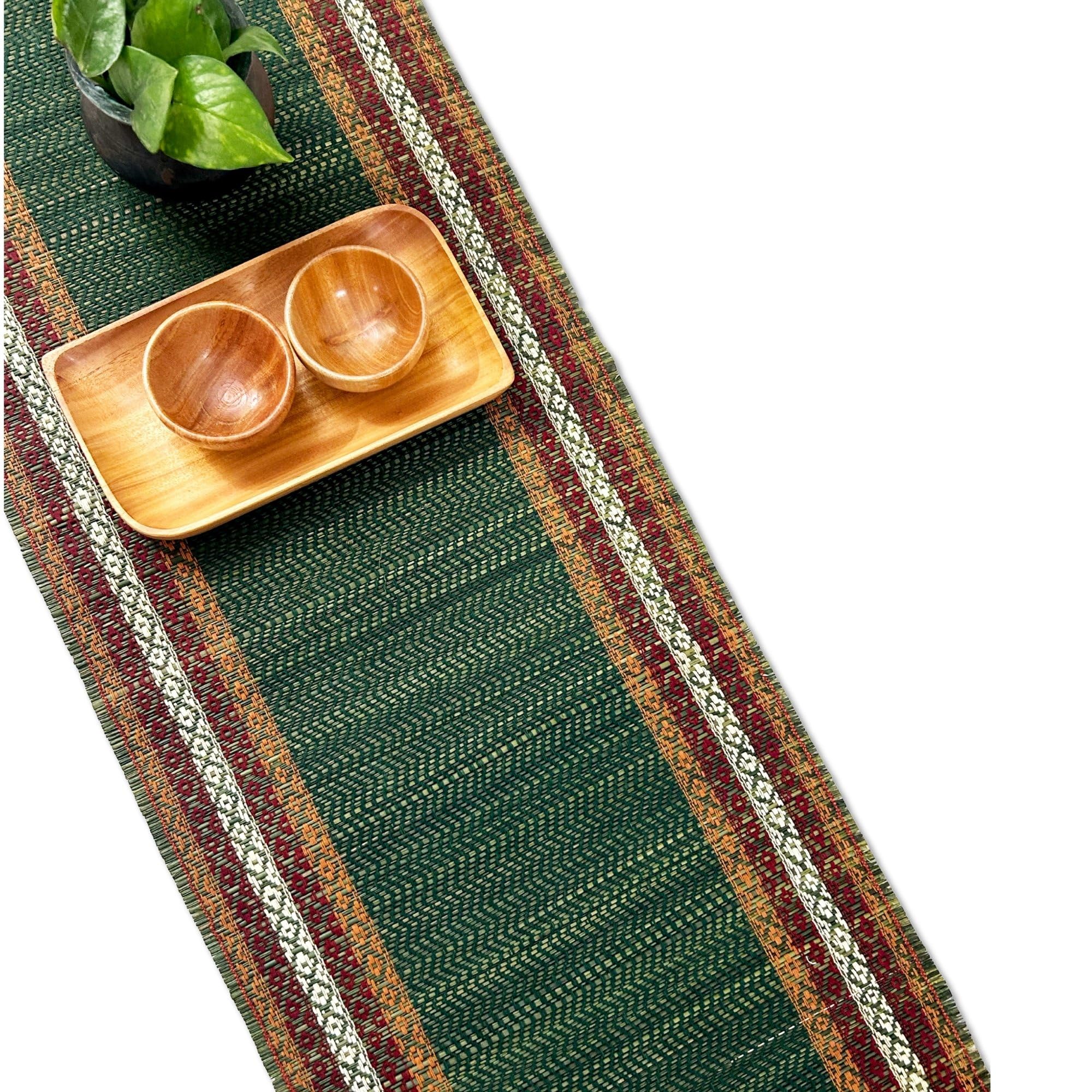 Peepul Tree Handmade Dining Table Runner | Sustainable Elegance Handcrafted From Eastern IndiaS Indigenous Grass | Non-Slippery