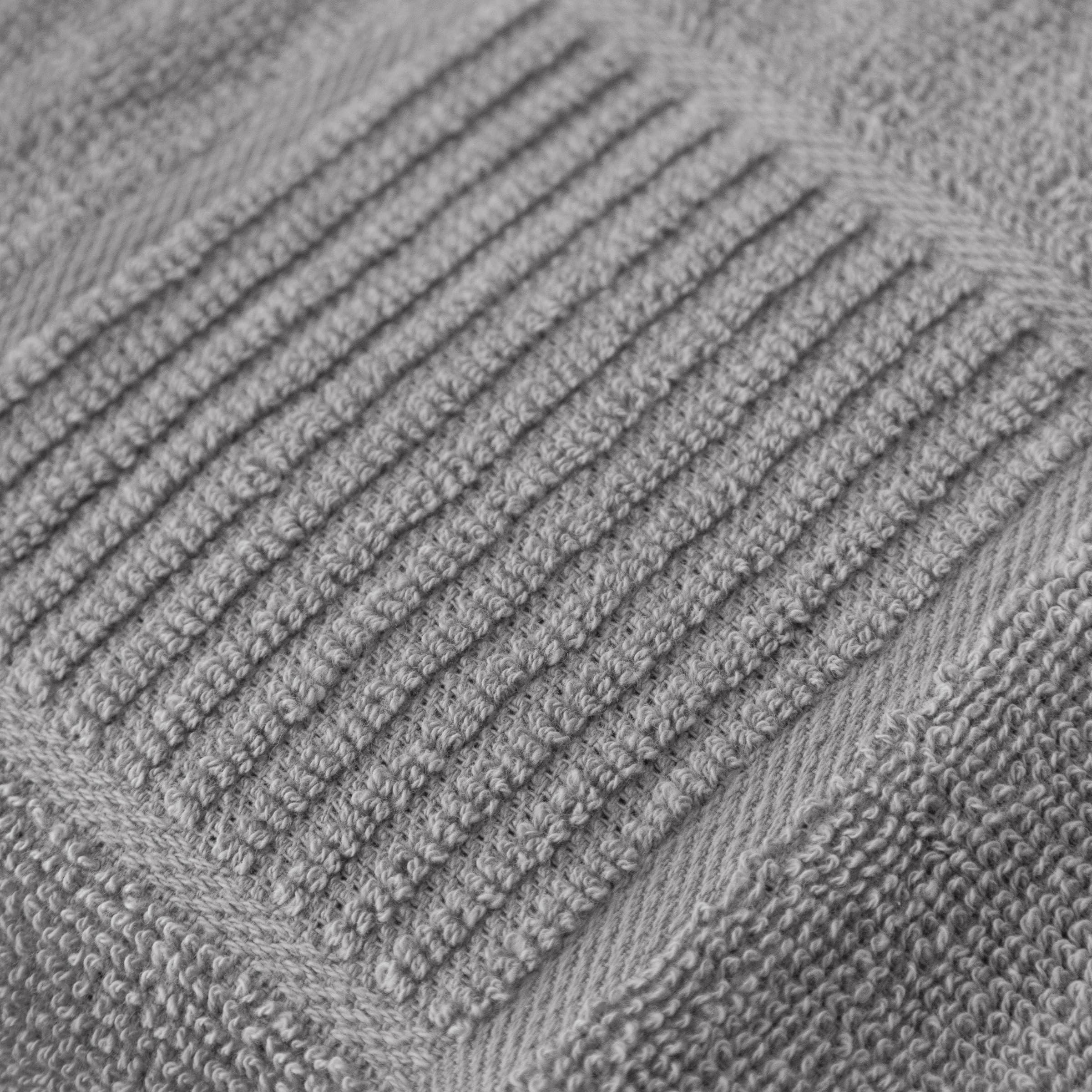 T-Fal Textiles Kitchen Towels 2-Pack Parquet  Solid/Check - 2 Pack  Gray  2 Count